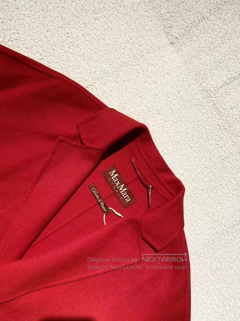 Max Mara Max Mara Wool red belt coat Size S / US 4 / IT 40 - 4 Thumbnail