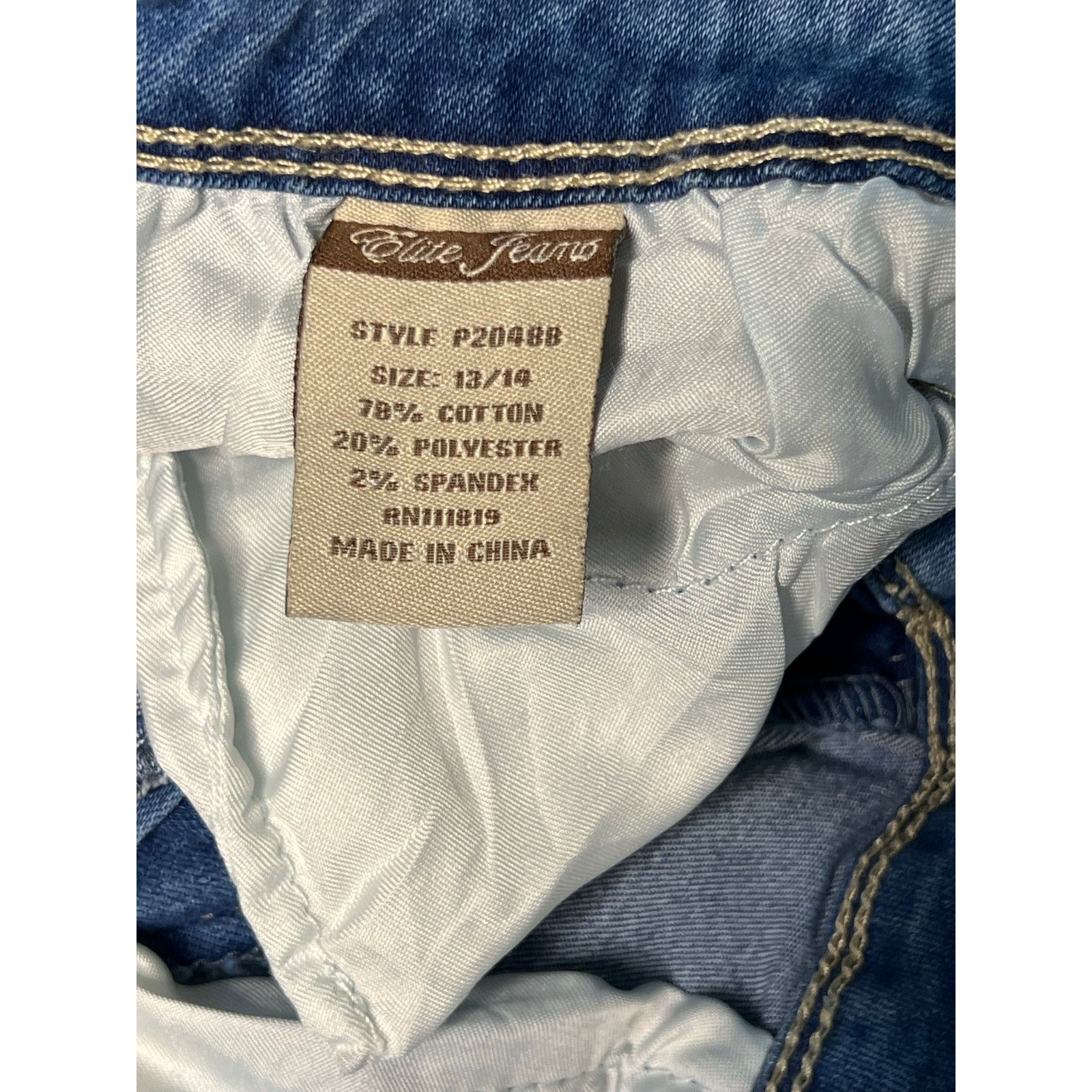 Other Elite Jeans Ripped Destroyed Blue Jeans High Rise Punk 13/14 Size 28" / US 6 / IT 42 - 2 Thumbnail