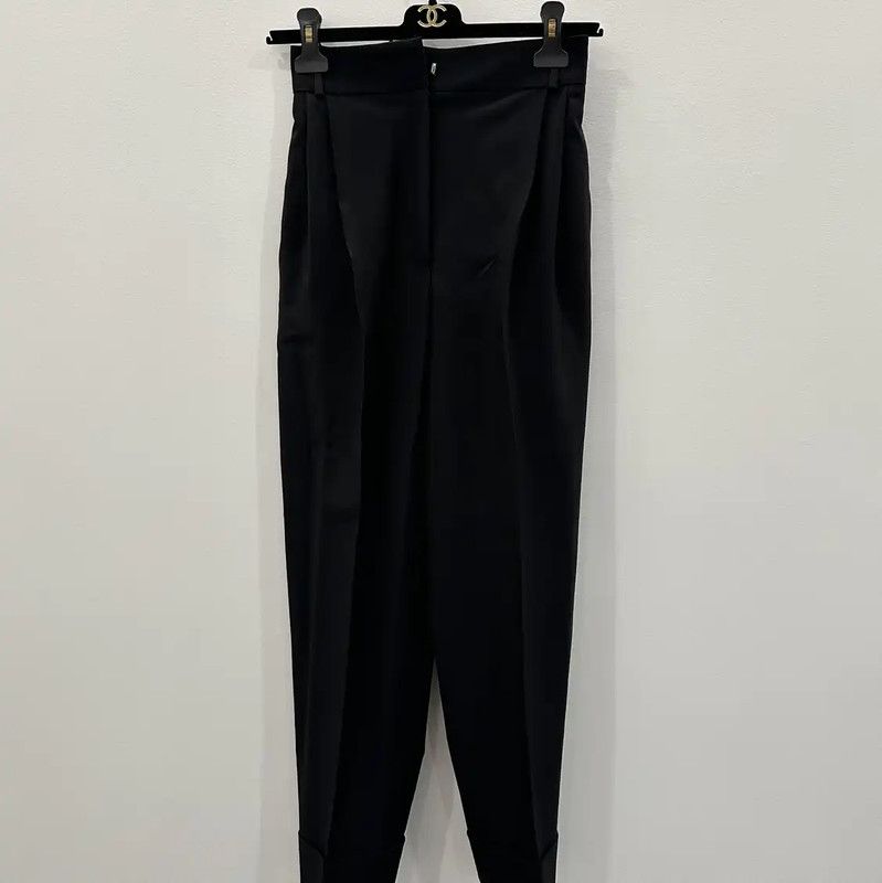 Alexander McQueen Alexander McQueen Black Wool Casual Pants 0089 Size 22" - 1 Thumbnail