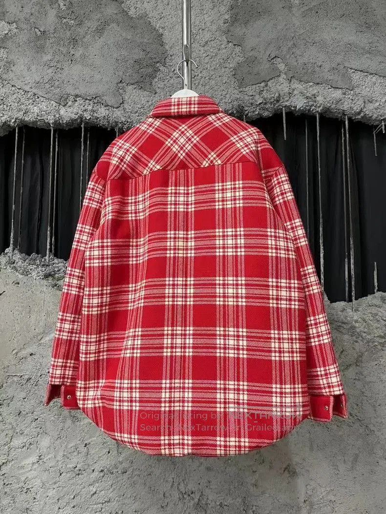 Miu Miu MiuMiu Red Plaid Cotton Jacket with Pockets. Size US M / EU 48-50 / 2 - 2 Thumbnail