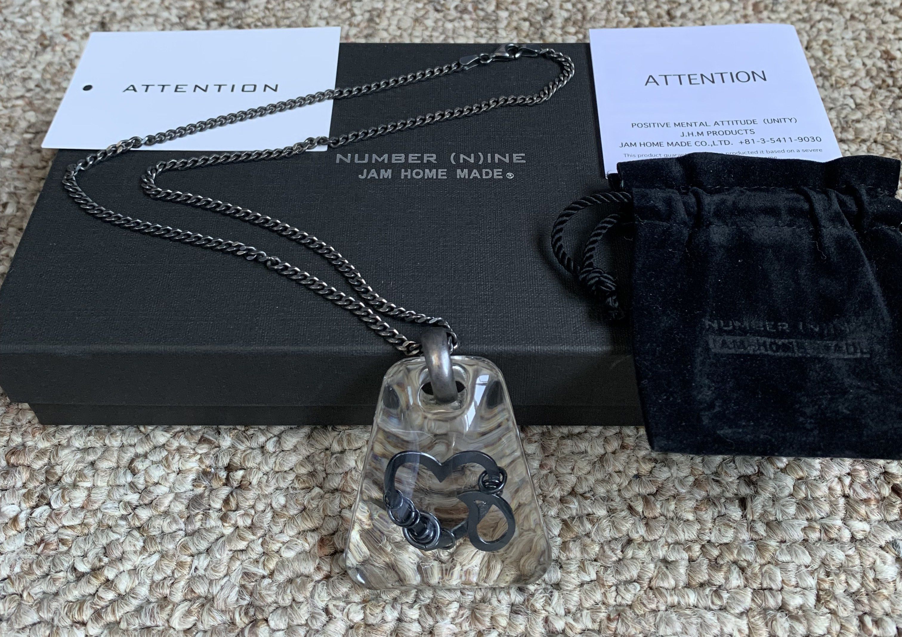 Jam Home Made × Number (N)ine FW03 Number (N)ine Crying Heart Sterling Silver Necklace Size ONE SIZE - 6 Thumbnail