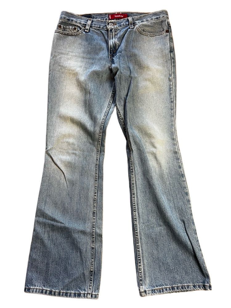 Levi's Vintage Clothing Vintage Levi's 518 Superlow Boot Cut Light Wash Denim Jeans Size 34" / US 12 / IT 48 - 1 Thumbnail