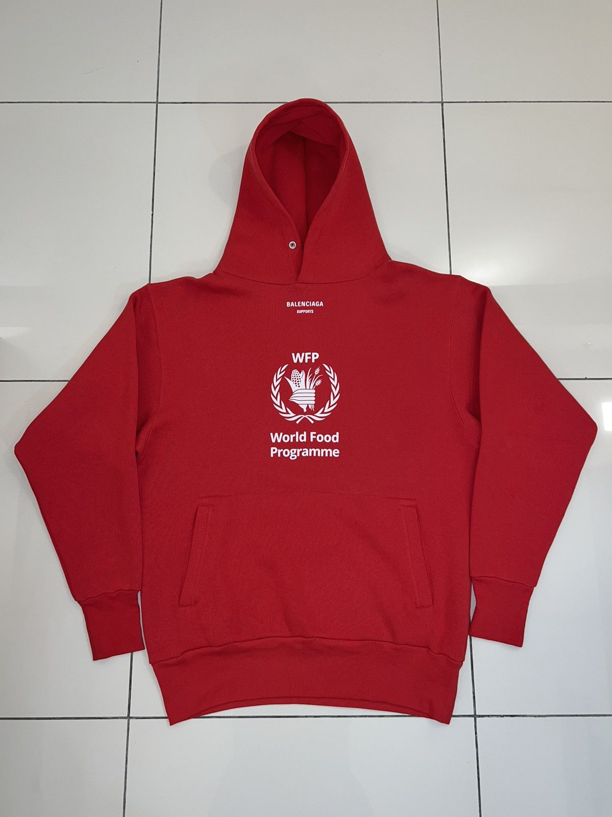 Balenciaga Balenciaga X WFP Hoodie Red Grailed