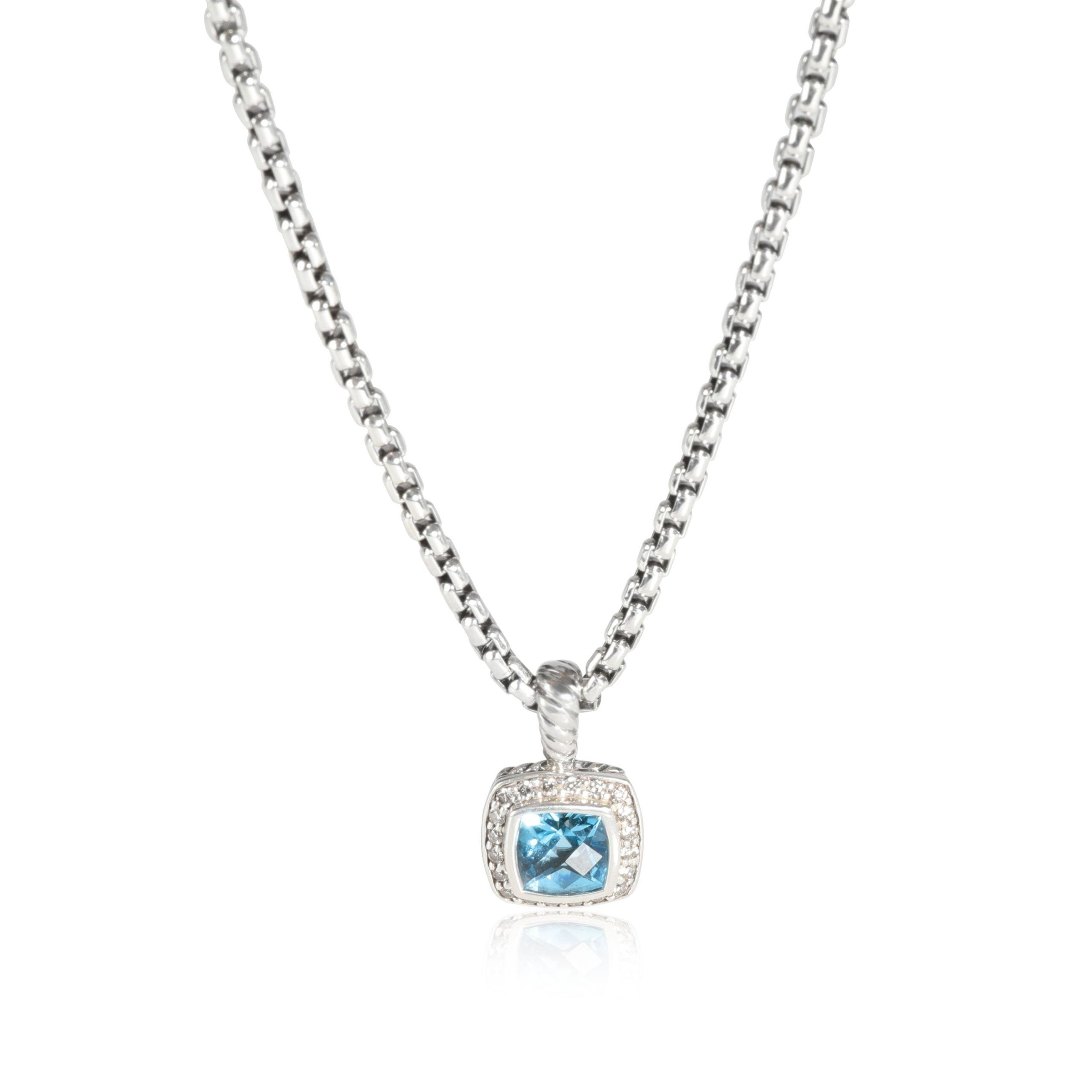 image of Topaz Diamond Pendant David Yurman Albion In Sterling Silver 0.17 Ctw, Women's