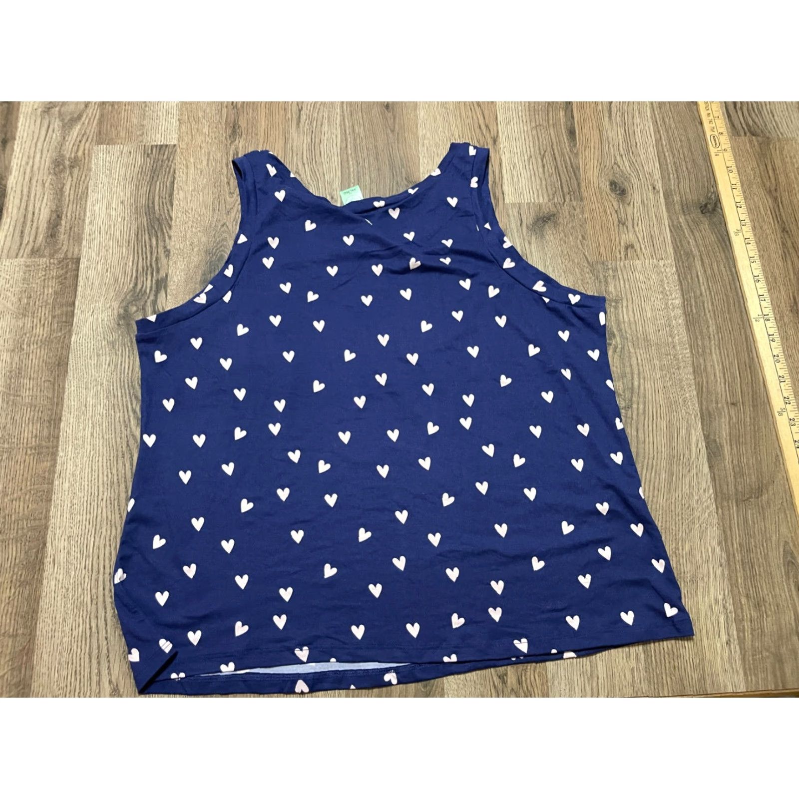 Vintage Honeydew Tank Top Women XXL Blue Sleeveless Heart Print Size XXL / US 16-18 / IT 52-54 - 2 Thumbnail