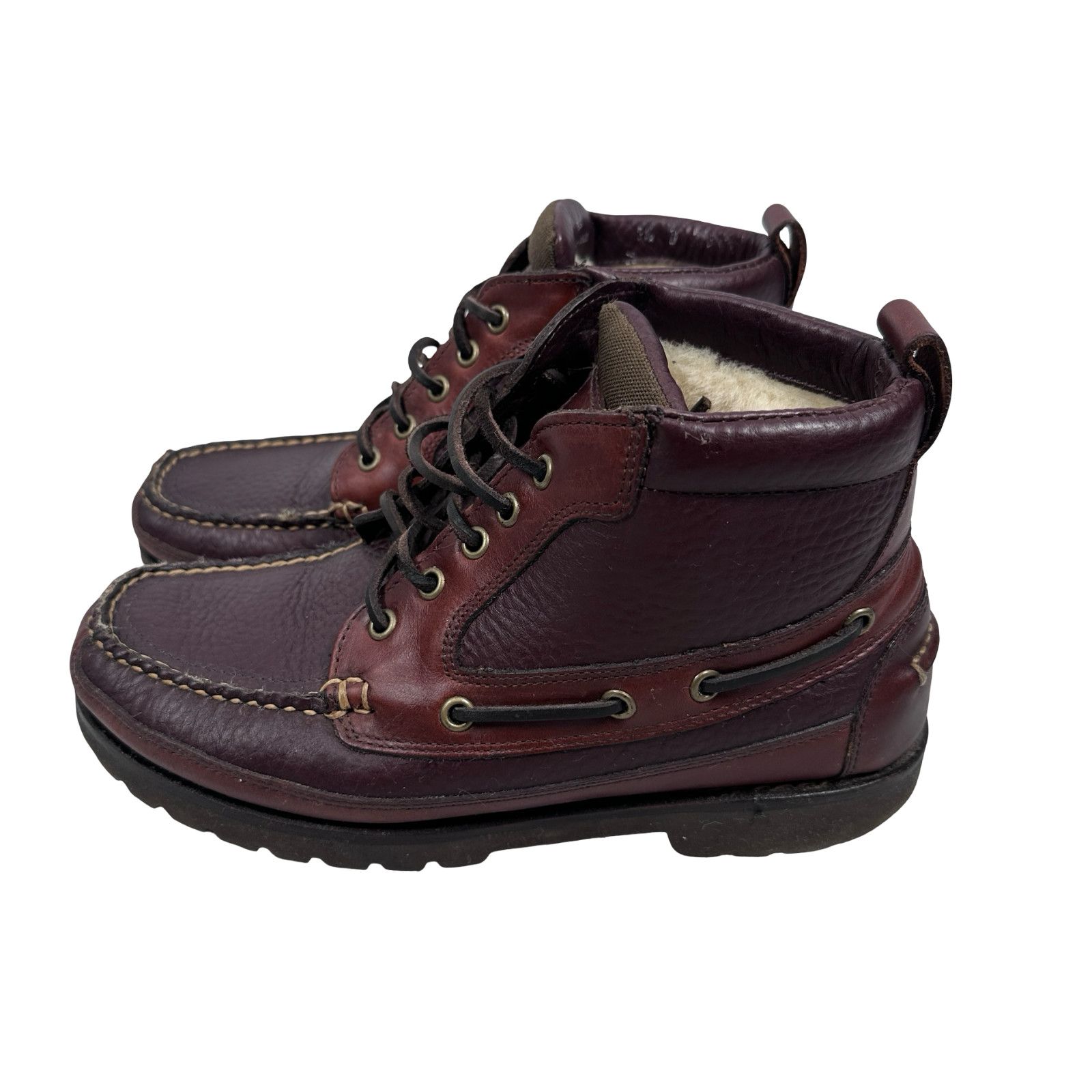 L.L. Bean LL Bean East Point Boots Men 7.5D Brown Leather 273824 Shoes Size US 7.5 / EU 40-41 - 3 Thumbnail