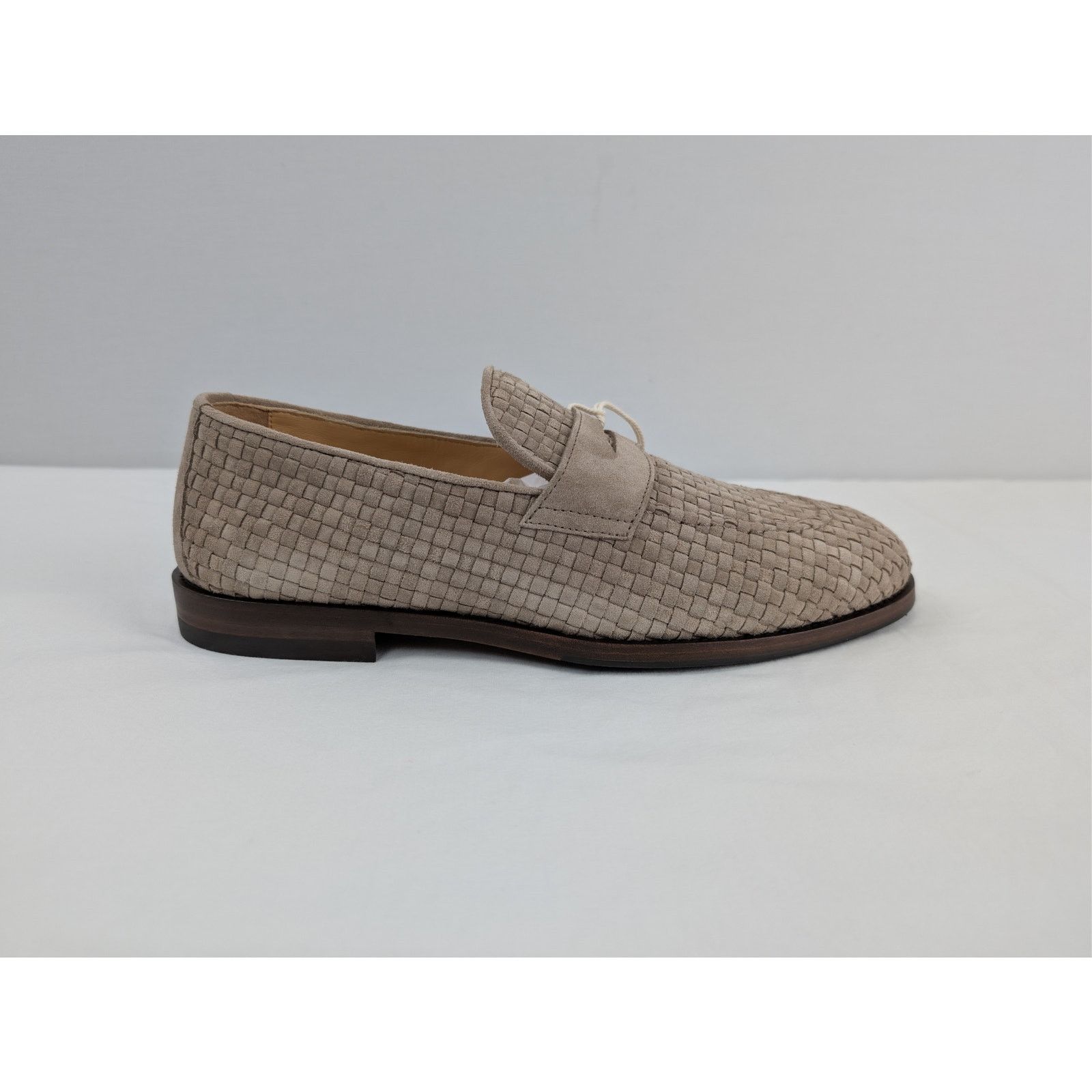 Brunello Cucinelli o1rshd1 Q:2 / Woven Suede Penny Loafers Shoe Boots in Beige Size US 9 / EU 42 - 5 Thumbnail