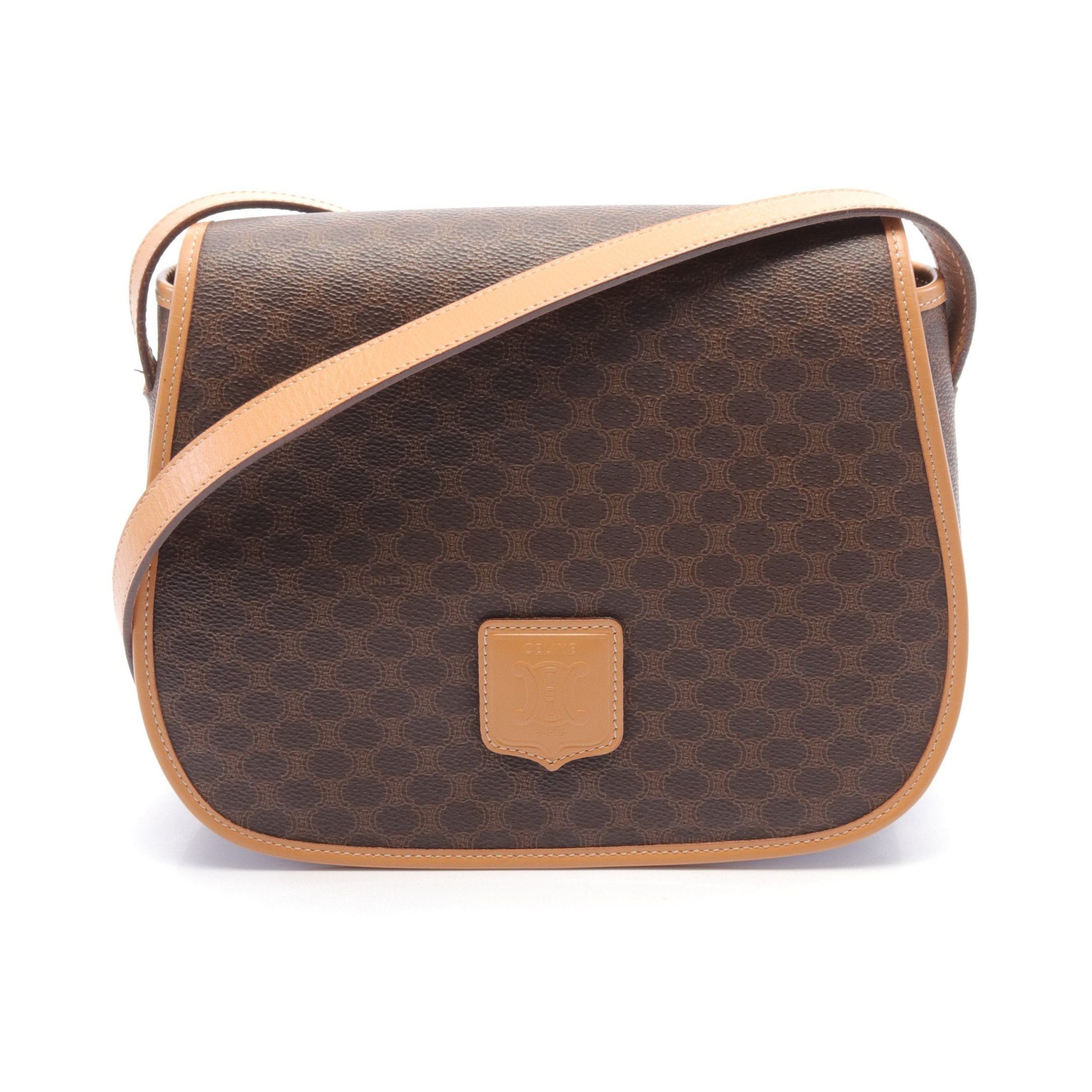 Celine Celine Macadam Shoulder Bag Leather Brown Size ONE SIZE - 1 Thumbnail