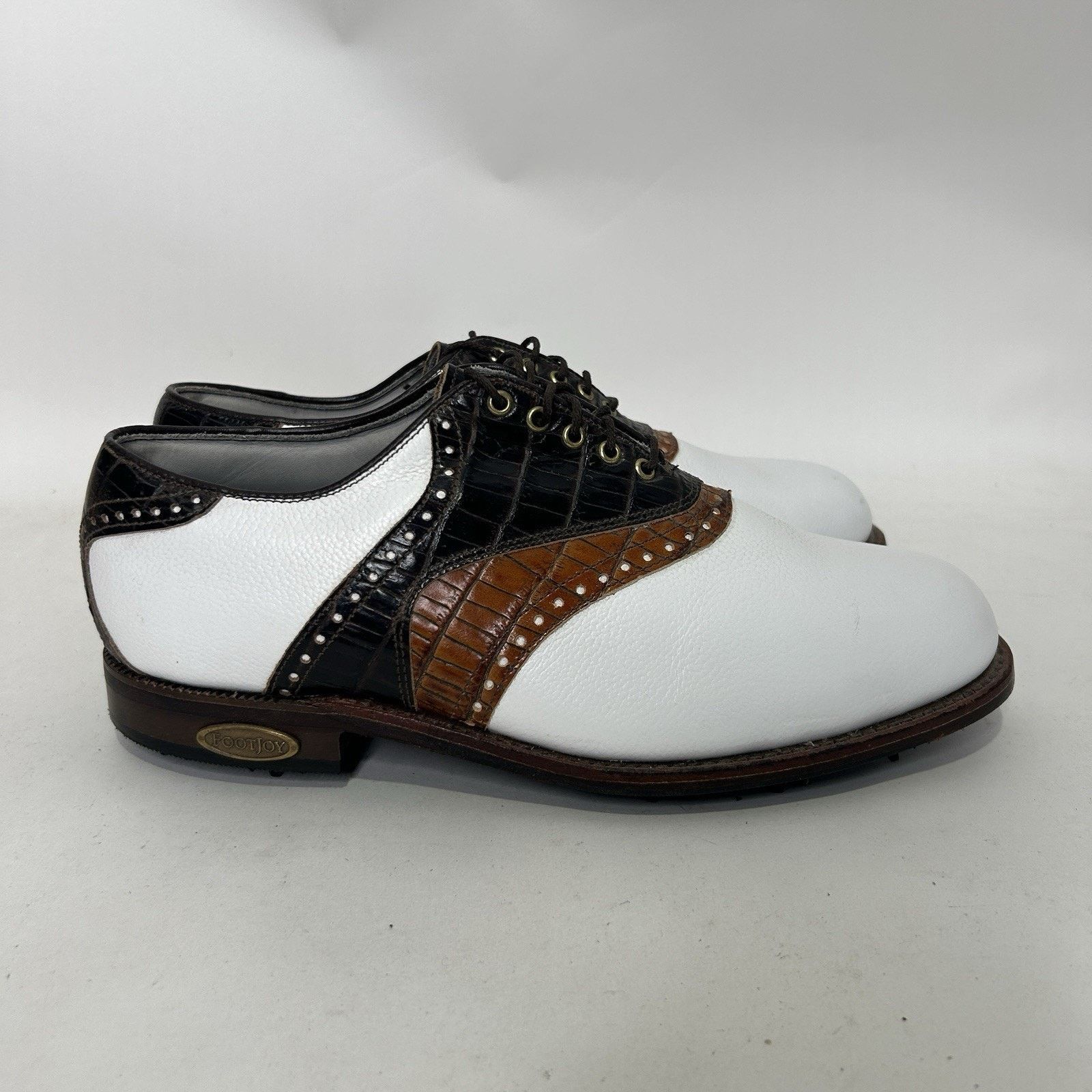 Footjoy Footjoy Classics Dry Premiere Golf Shoes “White Chestnut” Size US 8.5 / EU 41-42 - 6 Thumbnail