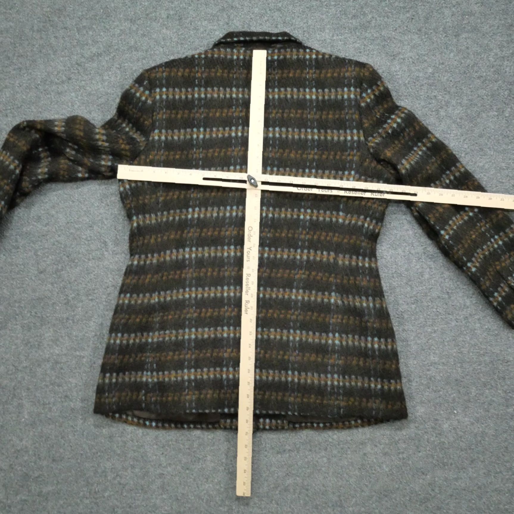 Vintage VINTAGE harvé benard Jacket Womens 16 Brown Blue Plaid Wool Alpaca Shaggy 80s Size XXL / US 16-18 / IT 52-54 - 6 Thumbnail
