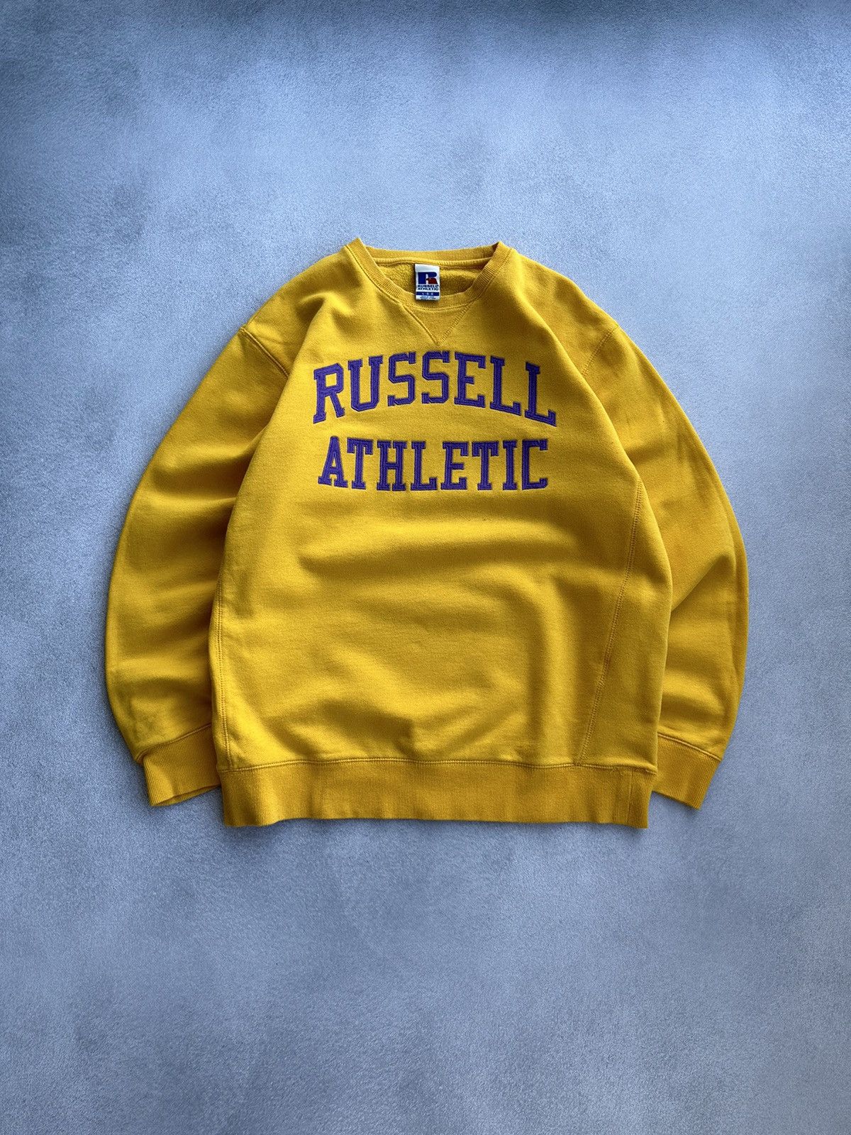 Russell athletic yellow sweatshirt shop
