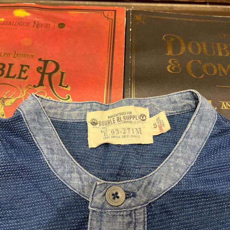 RRL Ralph Lauren RRL Ralph Lauren Vintage Indigo Dyed Henley Underwear Size US S / EU 44-46 / 1 - 3 Thumbnail