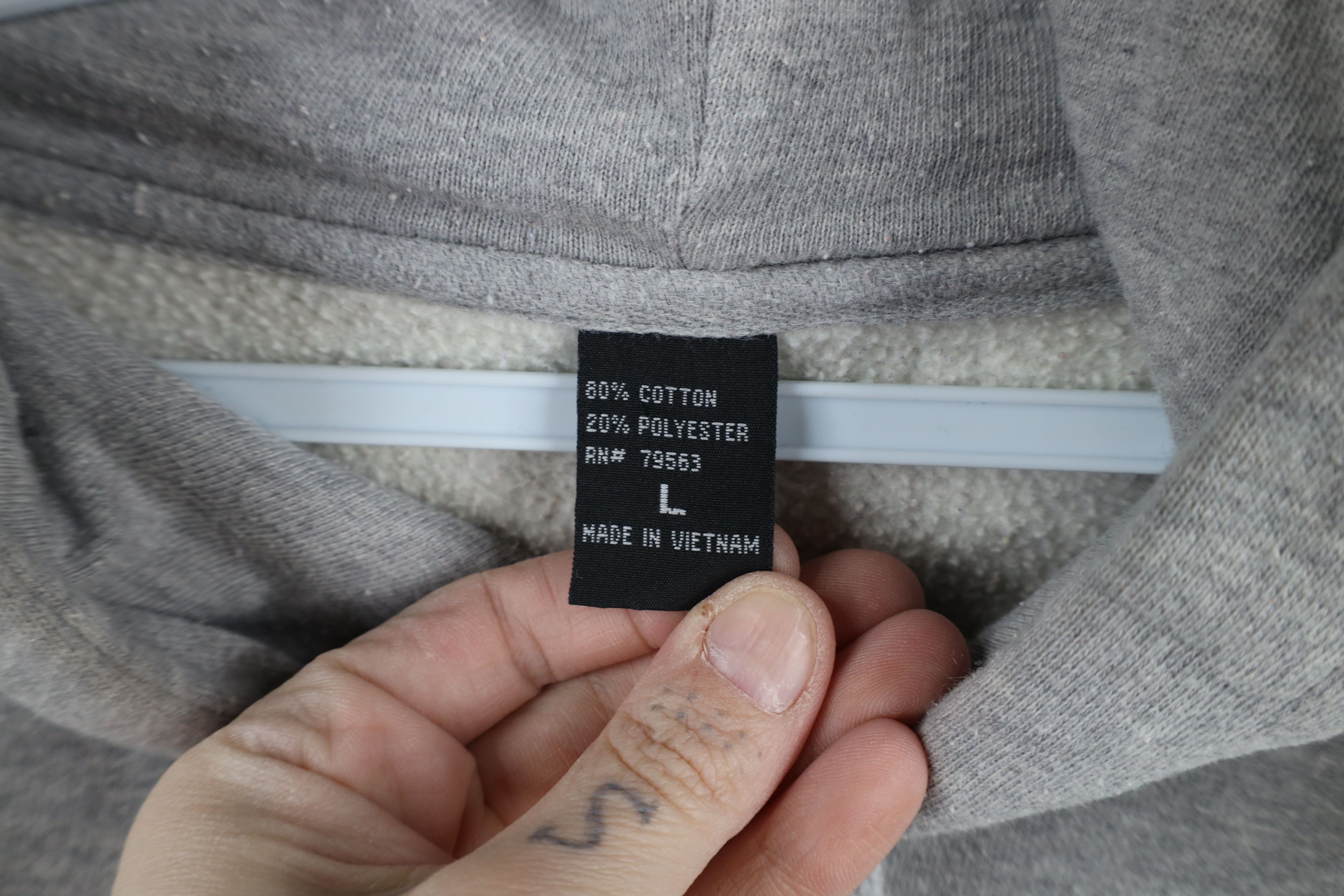 Vintage Vintage 90s Spell Out Phantoms Hockey Hoodie Sweatshirt Gray Size US L / EU 52-54 / 3 - 5 Thumbnail