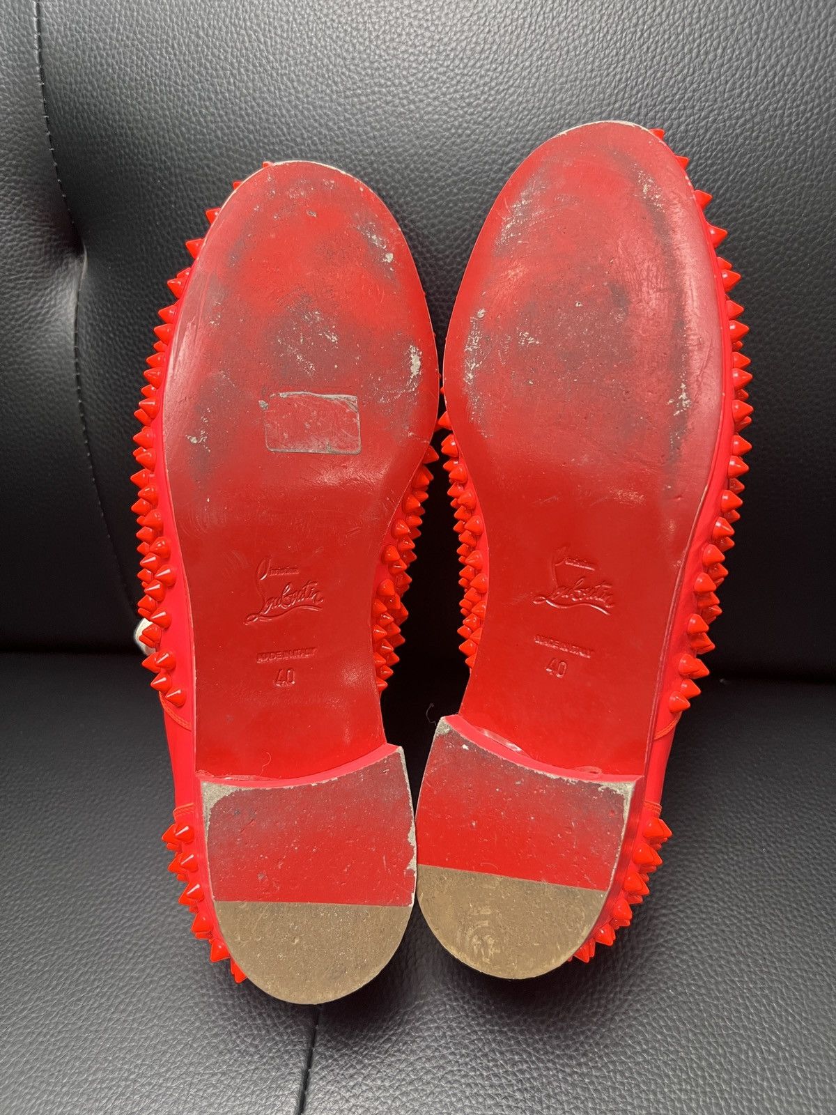 Christian Louboutin Christian Louboutin CL Red Studded Red Sole Low Top Boots Size US 7 / EU 40 - 10 Thumbnail