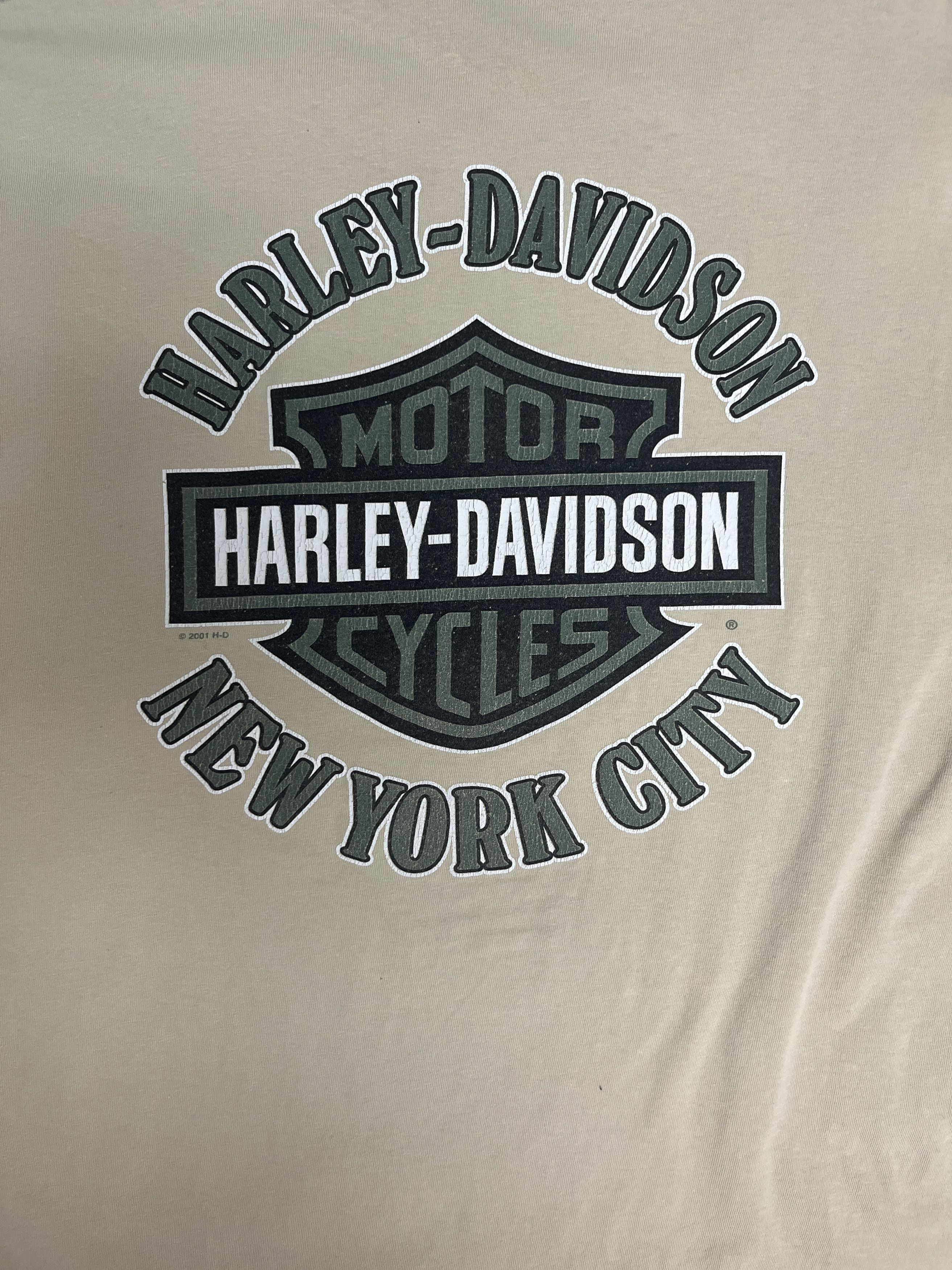 Vintage Harley Davidson New York City Vintage Beige T-Shirt Tee Size US XL / EU 56 / 4 - 5 Thumbnail