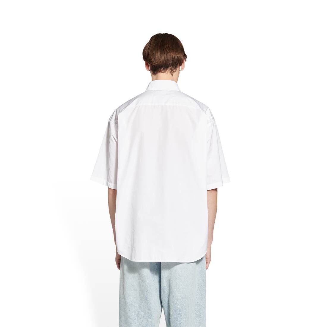 Balenciaga o1in1g0425 BB Icon Short Sleeve Shirt in White Size US S / EU 44-46 / 1 - 4 Thumbnail