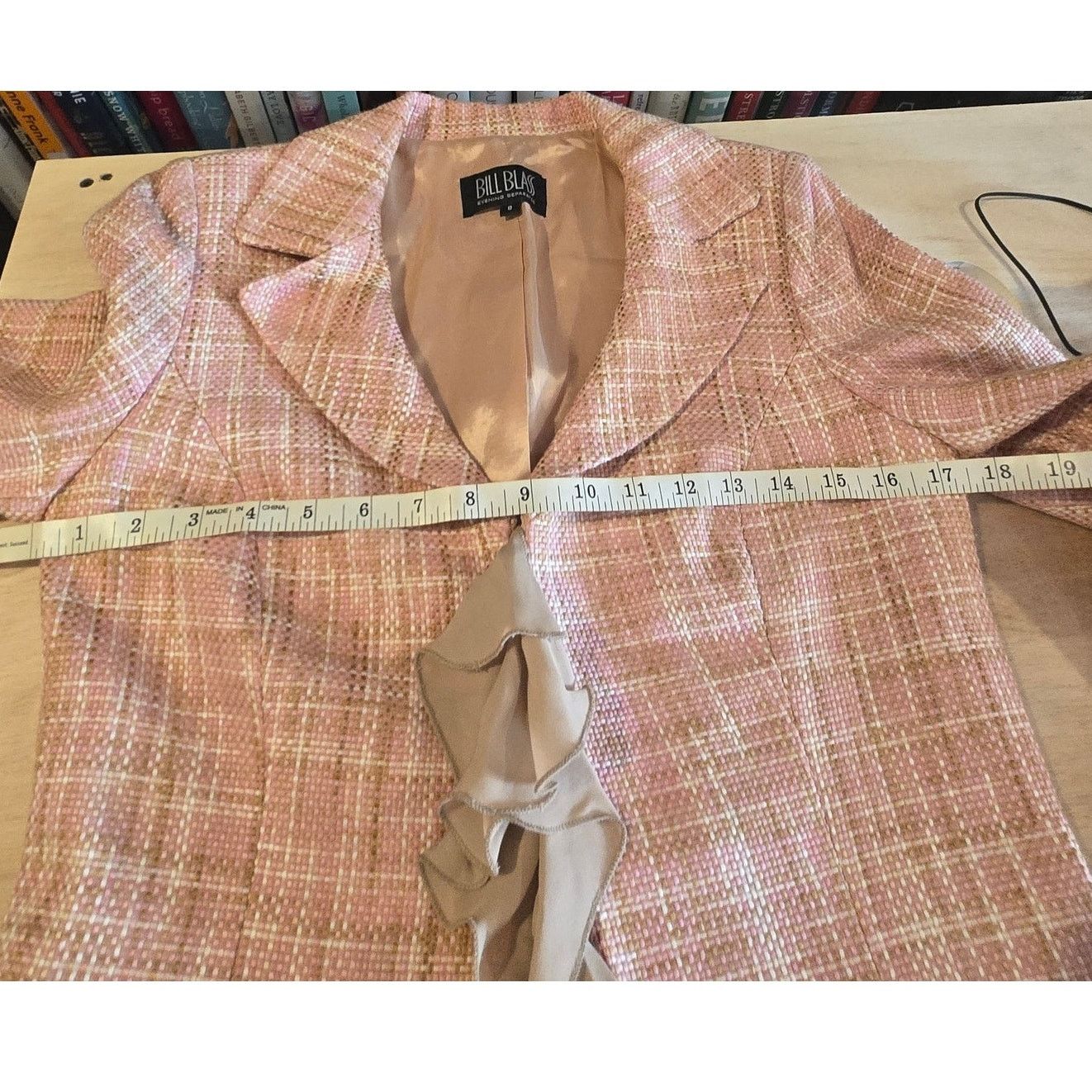 Bill Blass VTG Bill Blass Evening Separates sz 8 pink tweed silk ruffle Size M / US 6-8 / IT 42-44 - 10 Thumbnail