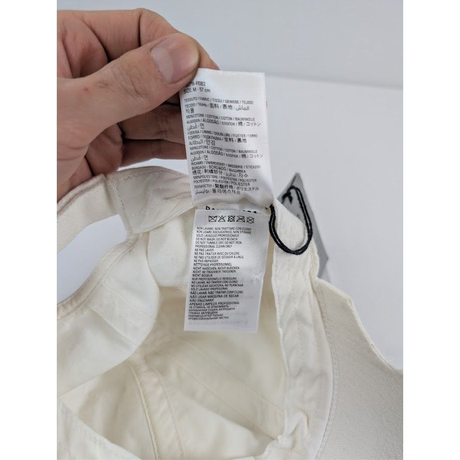 Balenciaga o1rshd1 Size: M / Cotton Drill Piercing Cap/Hat White/Black Size ONE SIZE - 13 Thumbnail