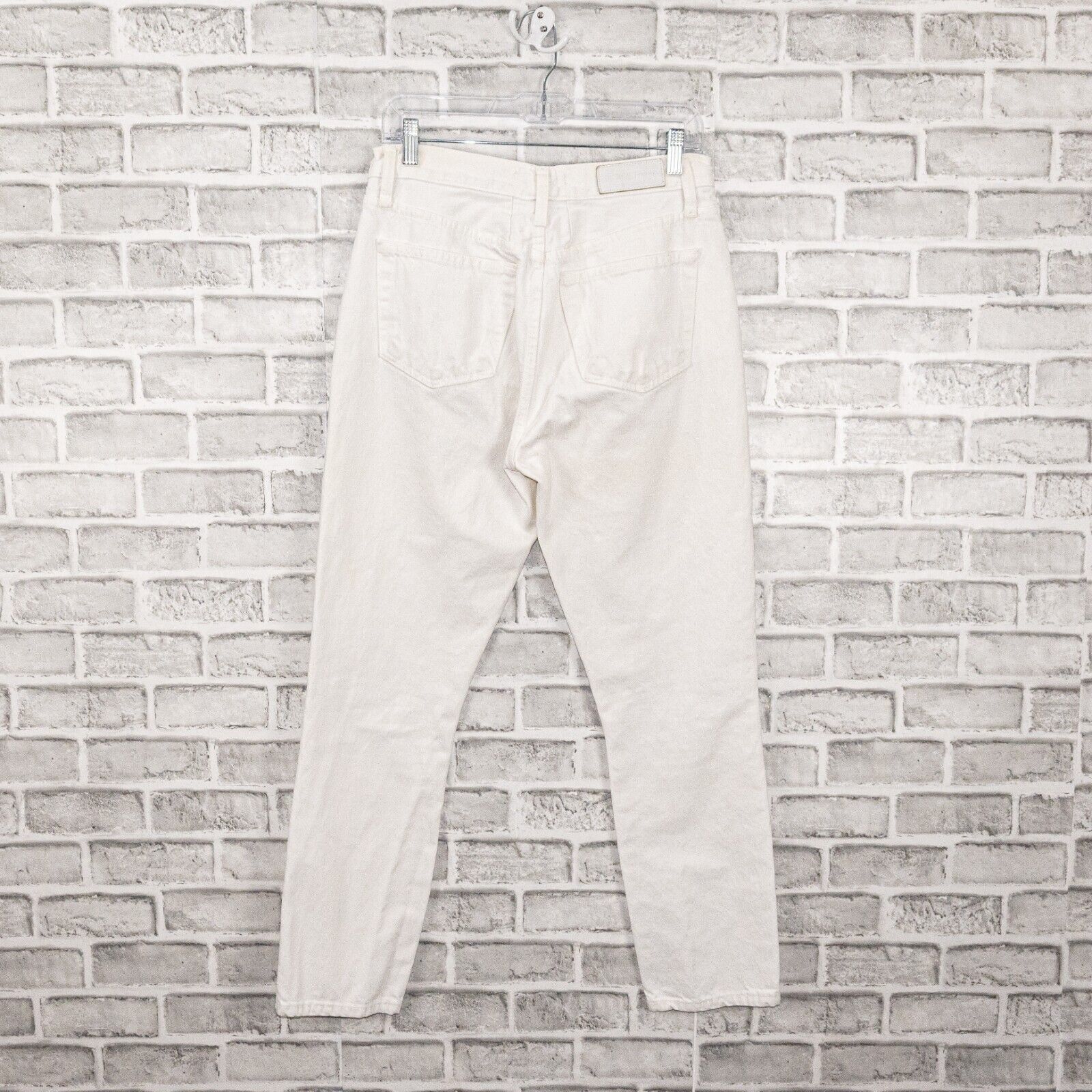 RE/DONE RE/DONE Originals Double Needle Crop Denim Jeans White Size 29" - 2 Thumbnail