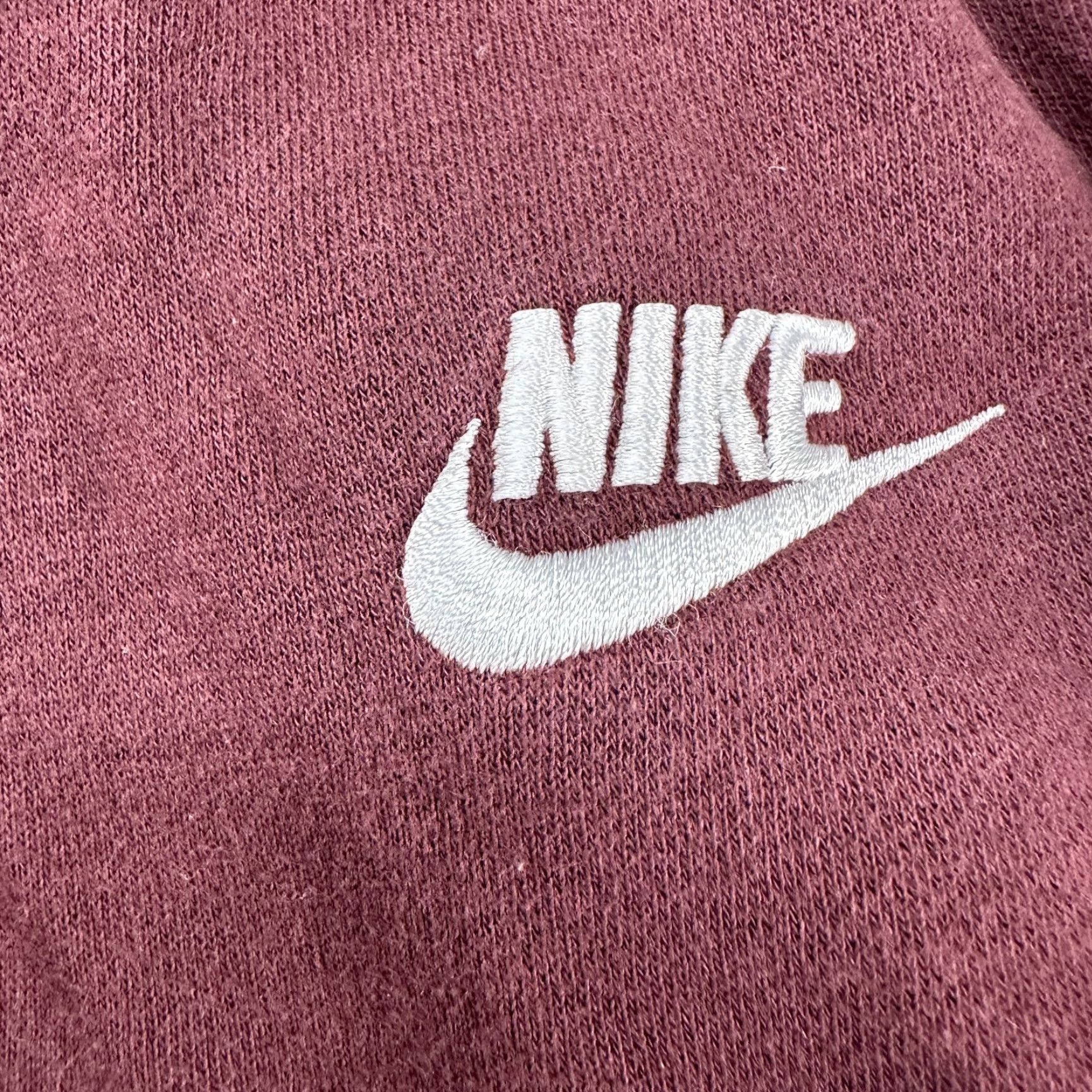 Nike Nike Pants Mens L Red Maroon Jogger Fleece Solid Cotton Polyester Swoosh Drawstring Size US 33 - 2 Thumbnail