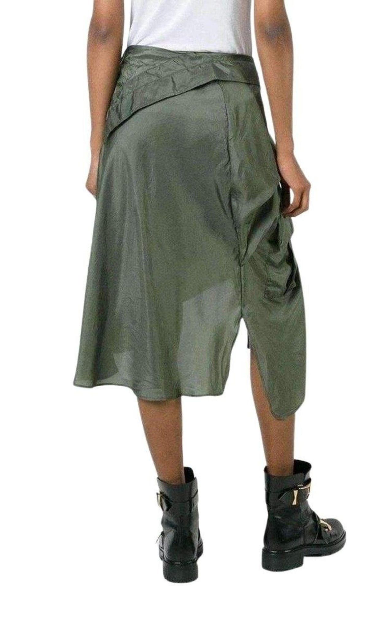 Faith Connexion FAITH CONNEXION Shirt Style Asymmetric Silk Skirt Size 28" / US 6 / IT 42 - 20 Thumbnail