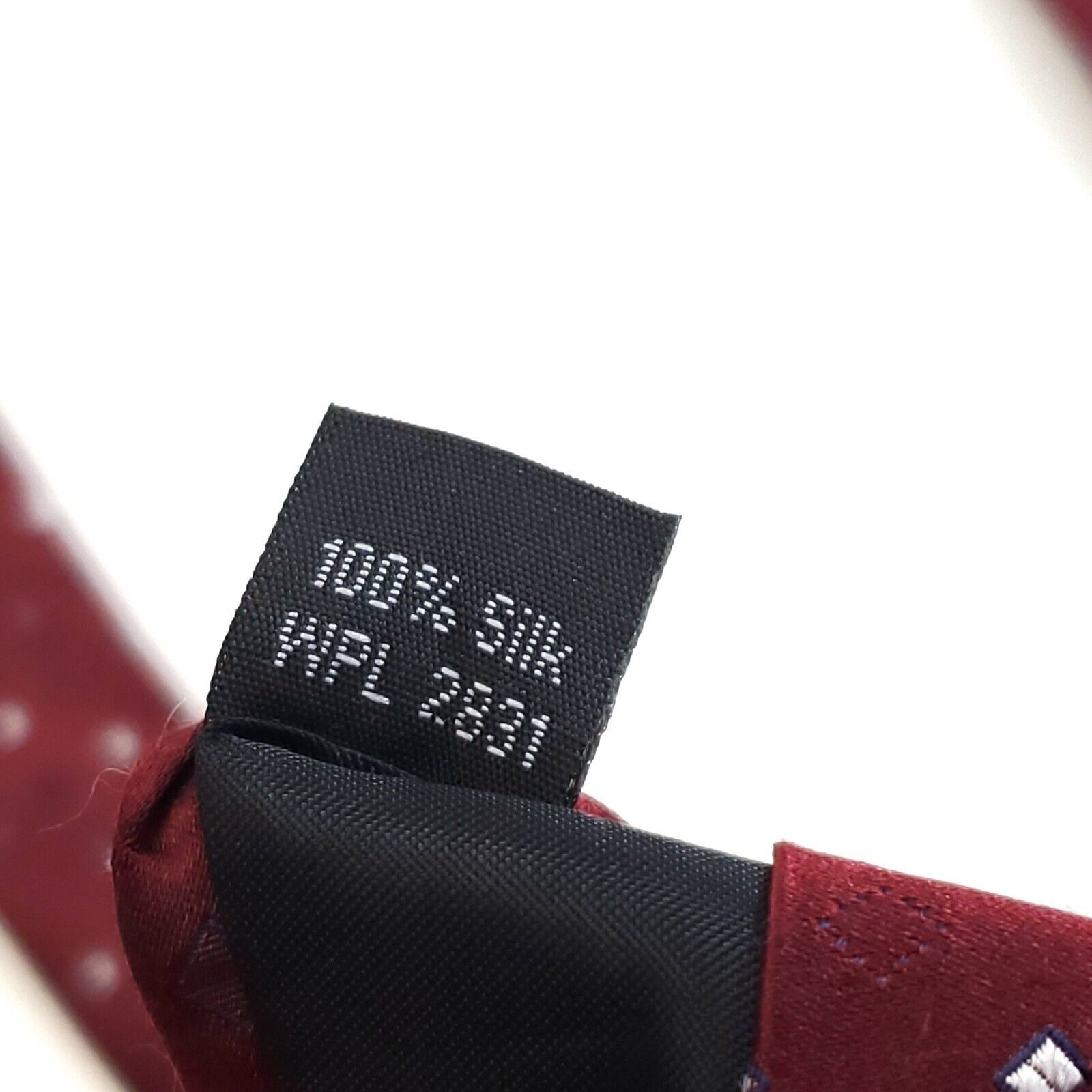 Apt. 9 Apt. 9 Silk Tie Red Burgundy Woven Geometric Gray White Size ONE SIZE - 4 Thumbnail