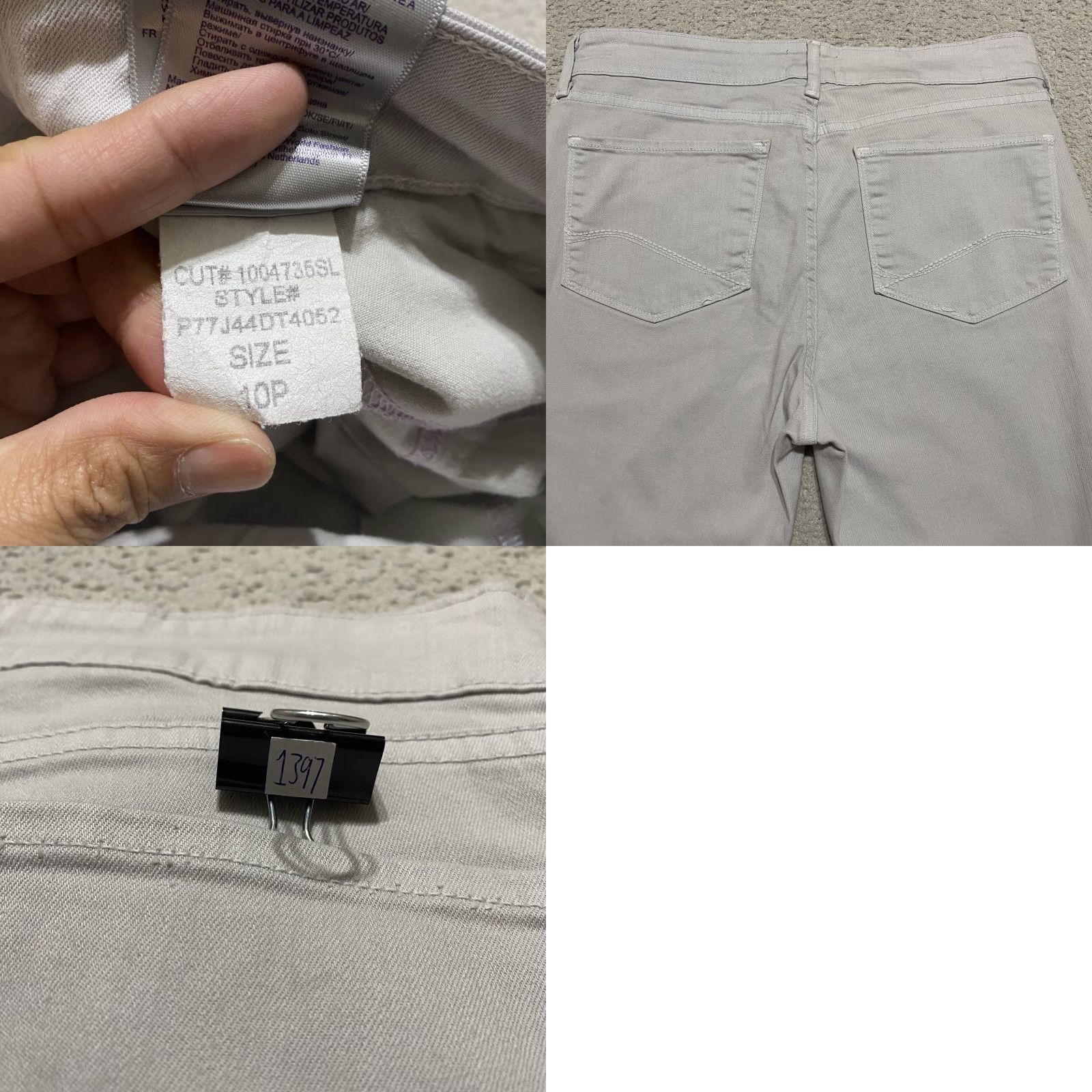NYDJ NYDJ Jeans Womens 10P Petites Gray Denim Skinny Stretch Clarissa Ankle Size 32" / US 10 / IT 46 - 9 Thumbnail