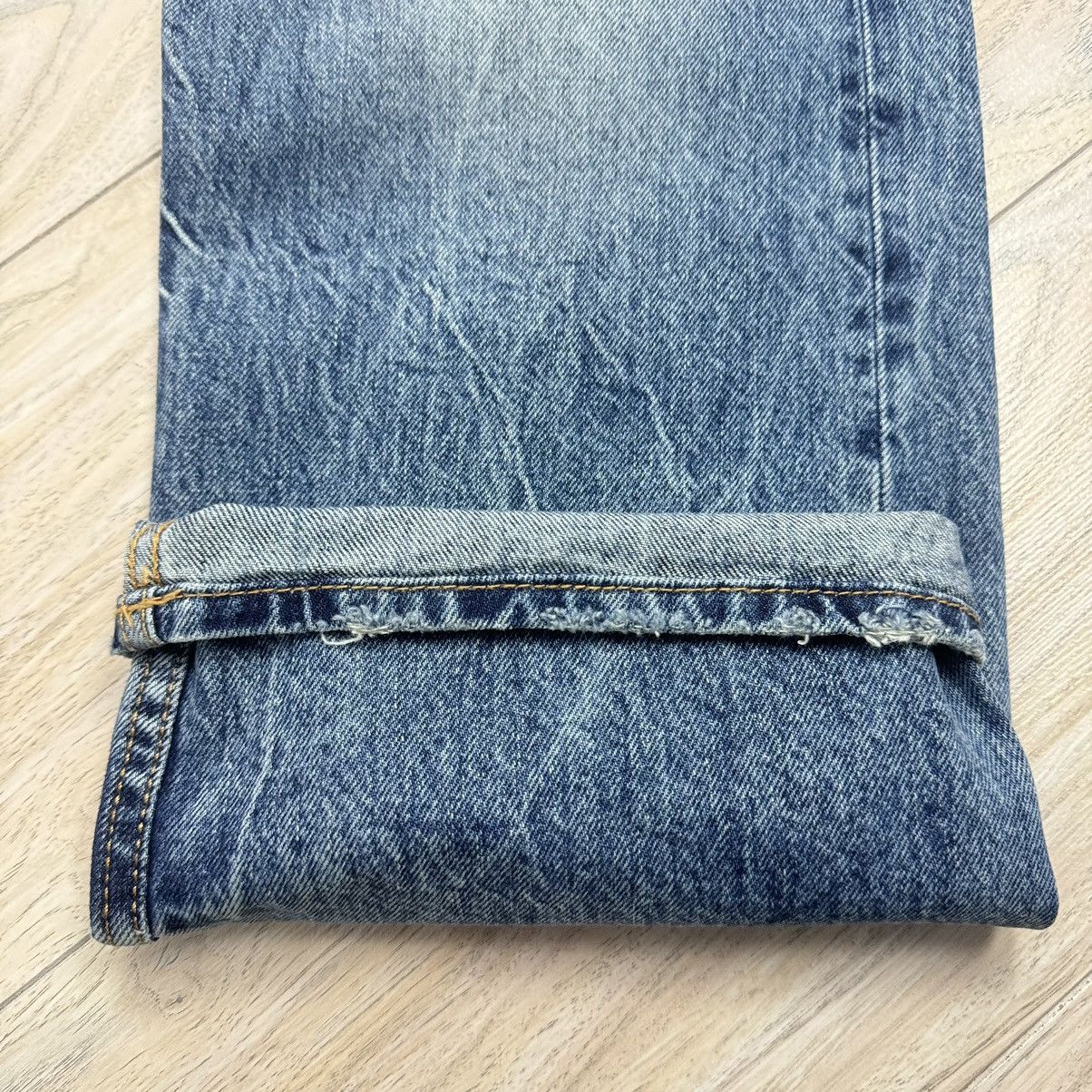 Designer Rare Guess Distressed Slim Italian Selvedge Denim Jeans Size US 38 / EU 54 - 17 Thumbnail