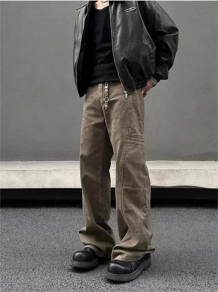 Japanese Brand Straight brown workwear jeans Size US 30 / EU 46 - 1 Thumbnail