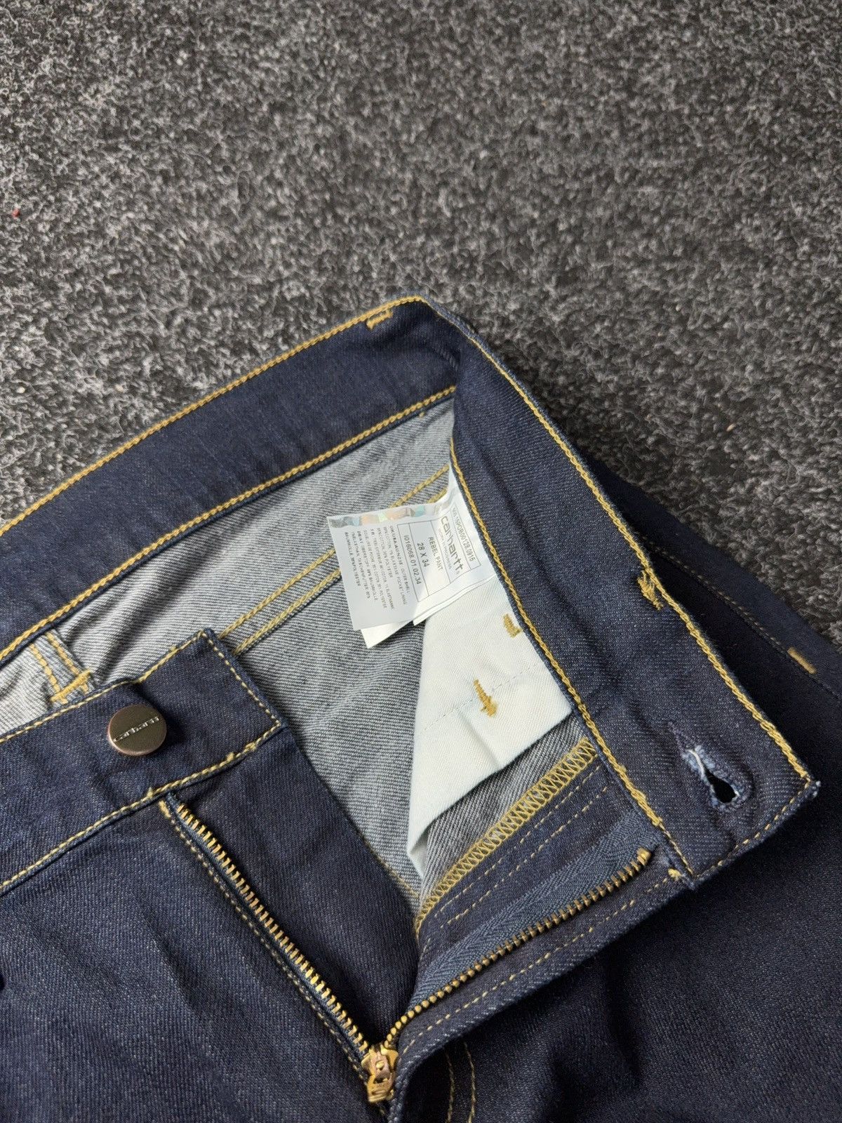 Carhartt 00s Carhartt Rebel Pant Raw Indigo Denim Workwear Jeans Size US 28 / EU 44 - 9 Thumbnail