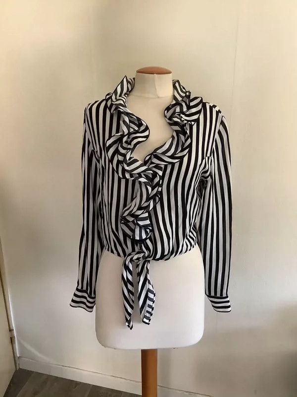 Kenzo KENZO 80s petal collar striped shirt Size XS / US 0-2 / IT 36-38 - 1 Thumbnail