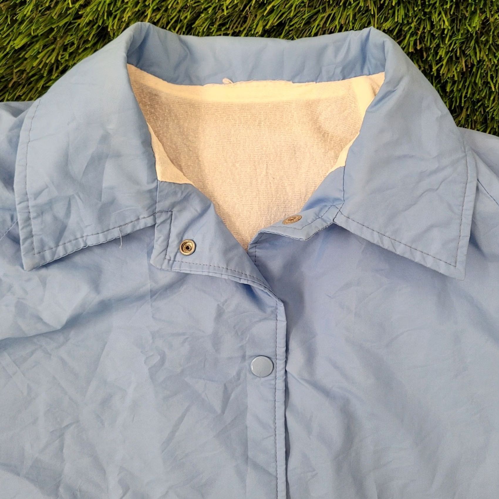 Coach VINTAGE MOD Coach Jacket Womens 2XL 25x27 Blue 90s Size 4XL / US 24-26 - 4 Thumbnail