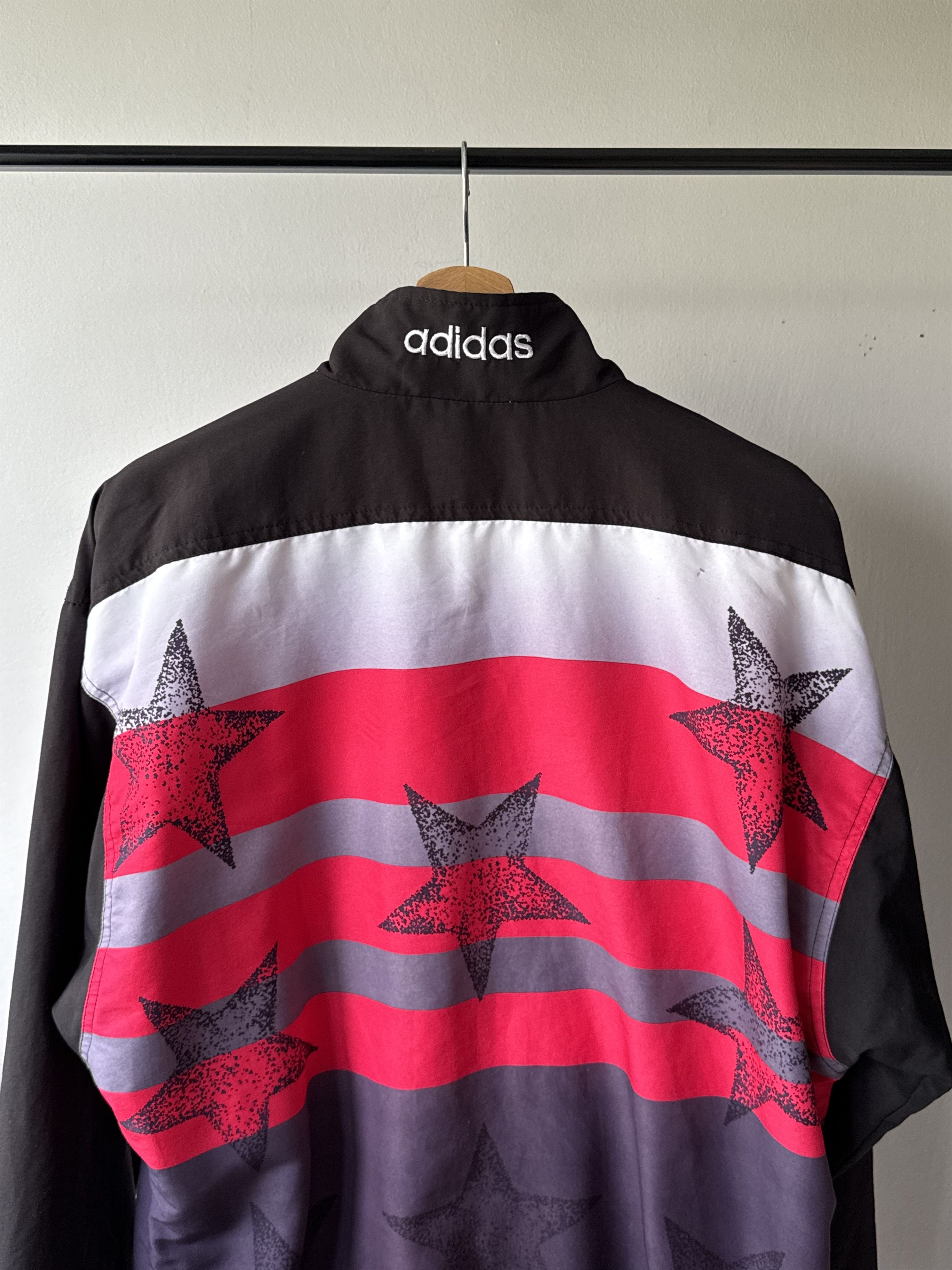 Adidas × NHL × Vintage Vintage Adidas Swiss Hockey Printed Stars Track Top Jacket Size US M / EU 48-50 / 2 - 5 Thumbnail