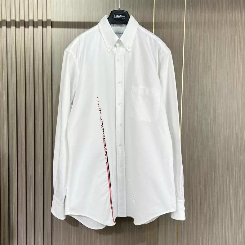 Thom Browne Thom browne Embroidered shirt with colorful stripes 2504-Ne Size US XL / EU 56 / 4 - 1 Thumbnail