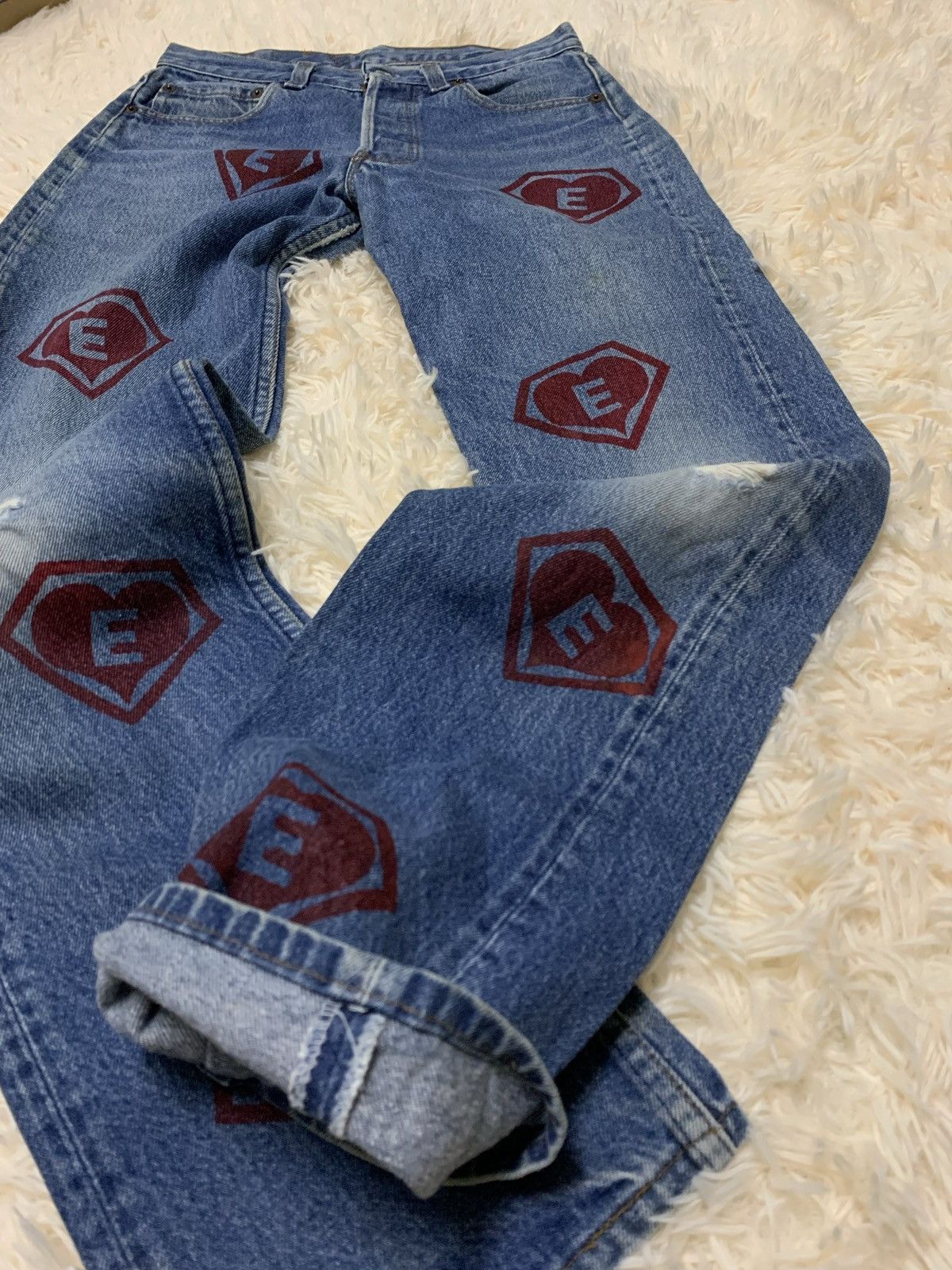 Levi's Vintage 80s Levis 501 X Super Lovers Japanese Designer Jeans Size US 28 / EU 44 - 5 Thumbnail