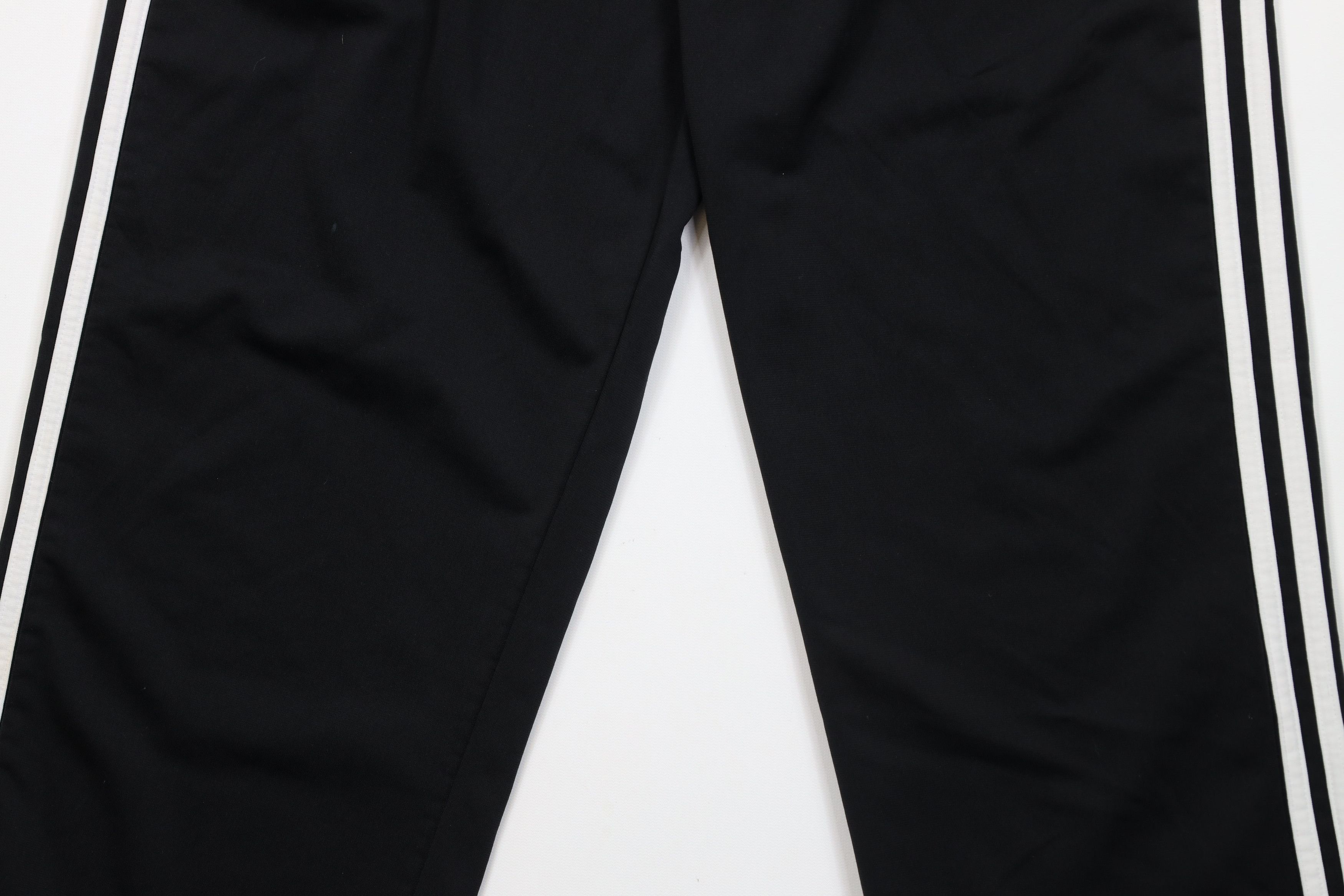Adidas Vintage Y2K Adidas Striped Wide Leg Sweatpants Pants Black Size US 34 / EU 50 - 3 Thumbnail