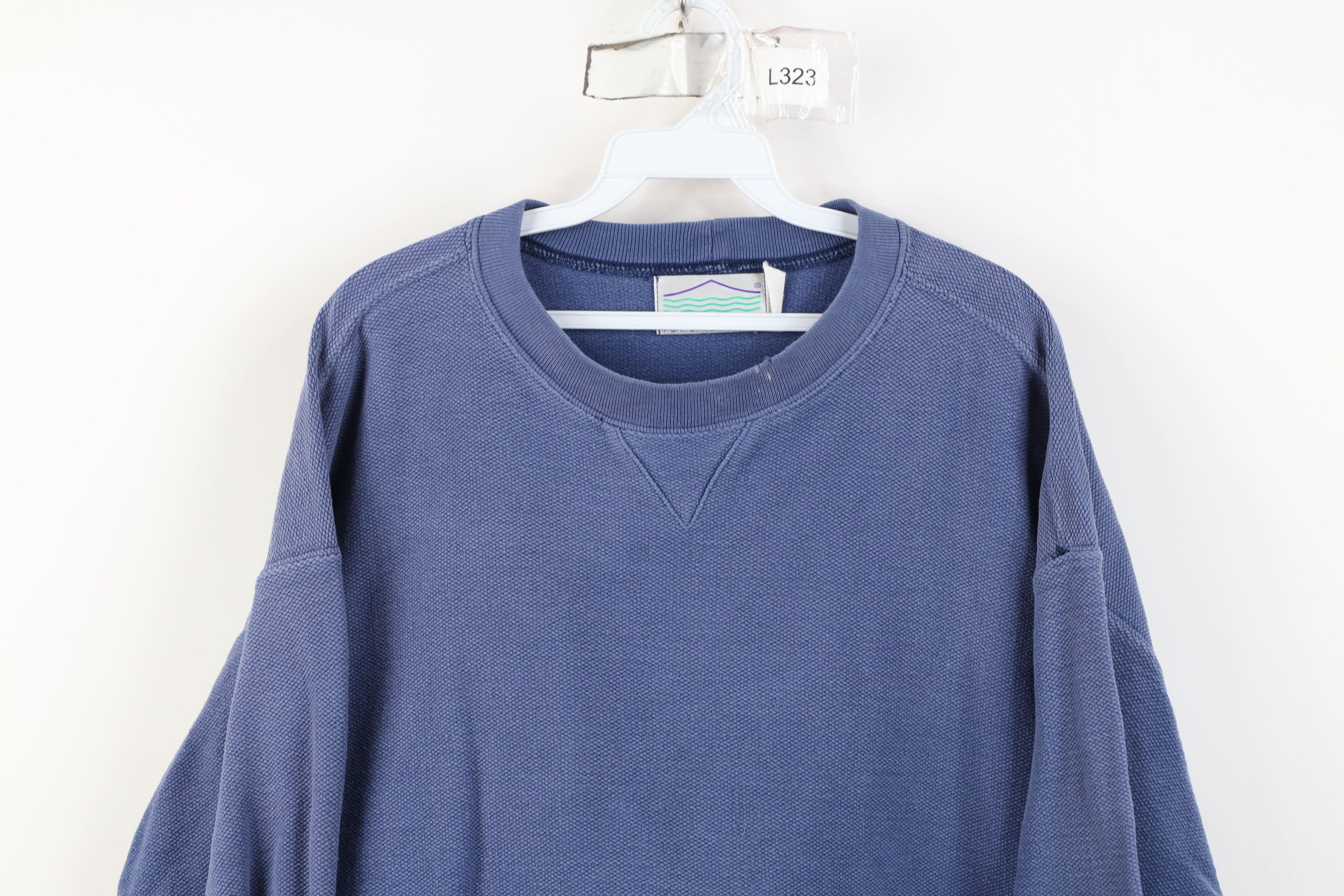 Columbia Vintage 90s Columbia Knit Heavy Thermal Sweatshirt Blue USA Size US XL / EU 56 / 4 - 2 Thumbnail