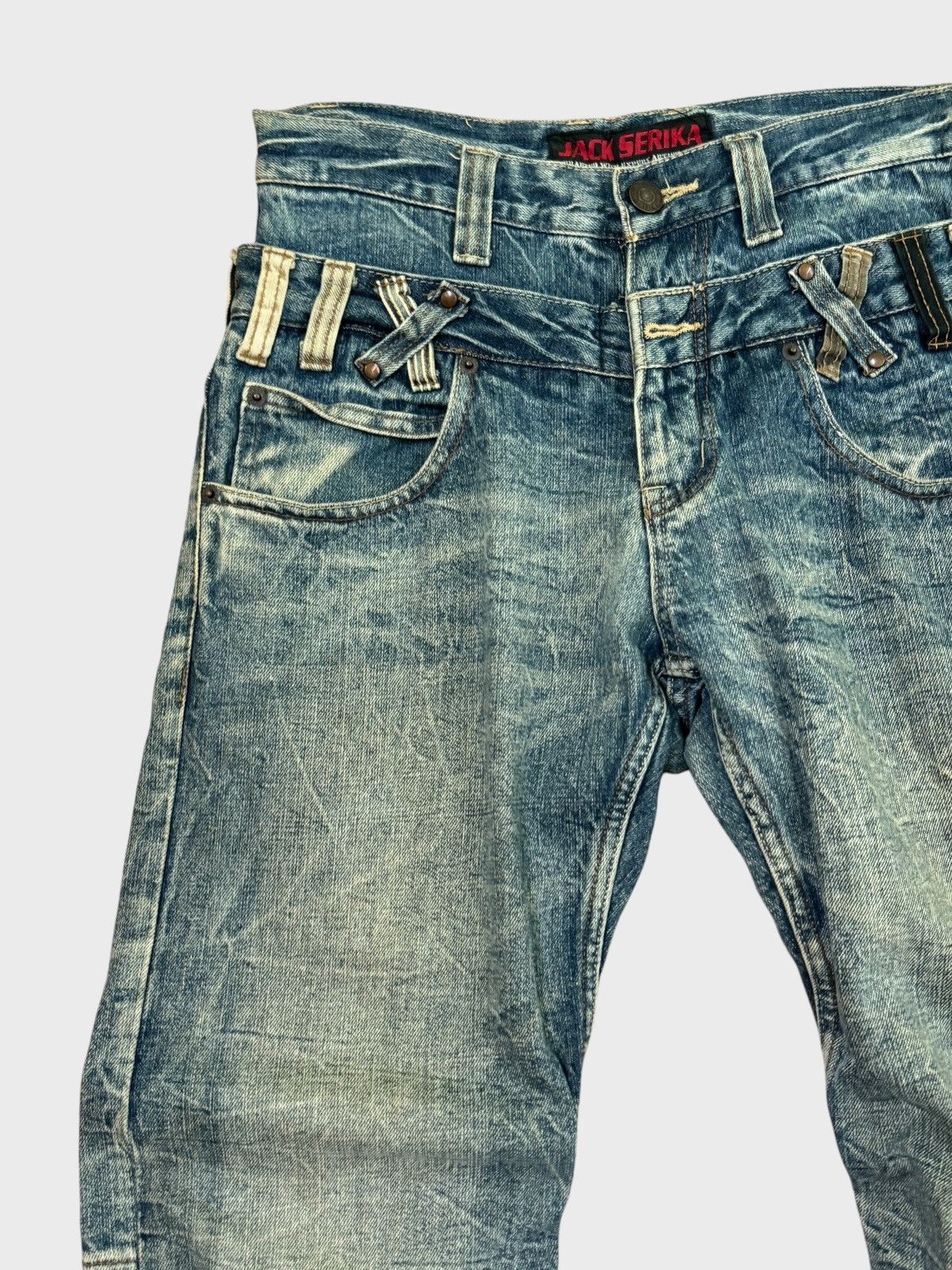 Le Grande Bleu (L.G.B.) JACK SERIKA DOUBLE WAIST ACID MUD WASH DENIM Size US 28 / EU 44 - 4 Thumbnail