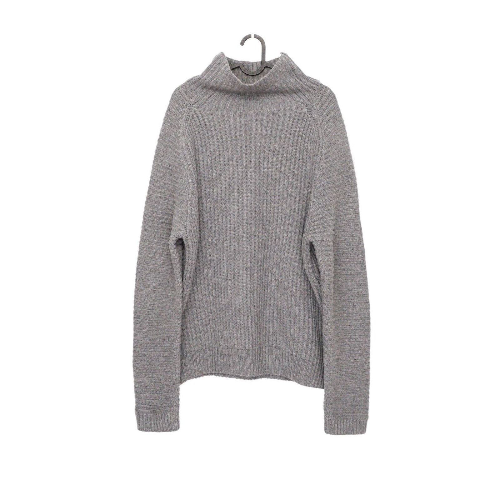 Acne Studios Jayden Virgin Wool Knit Grey Turtleneck Sweater