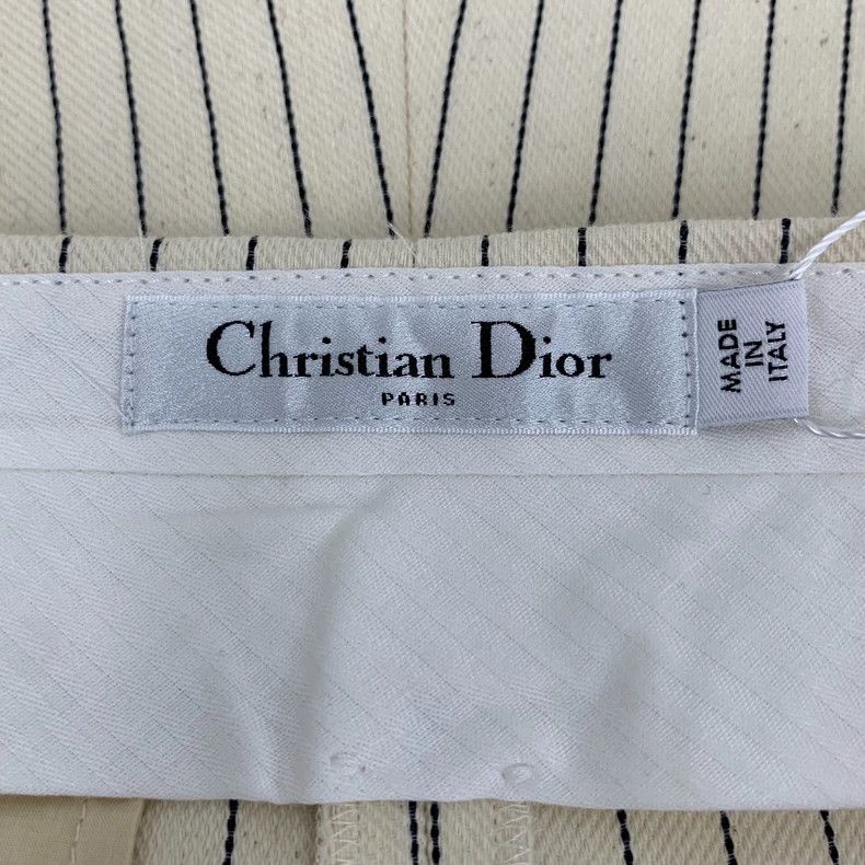 Dior Dior Beige striped cotton casual pants skirt Size 26" / US 2 / IT 38 - 5 Thumbnail