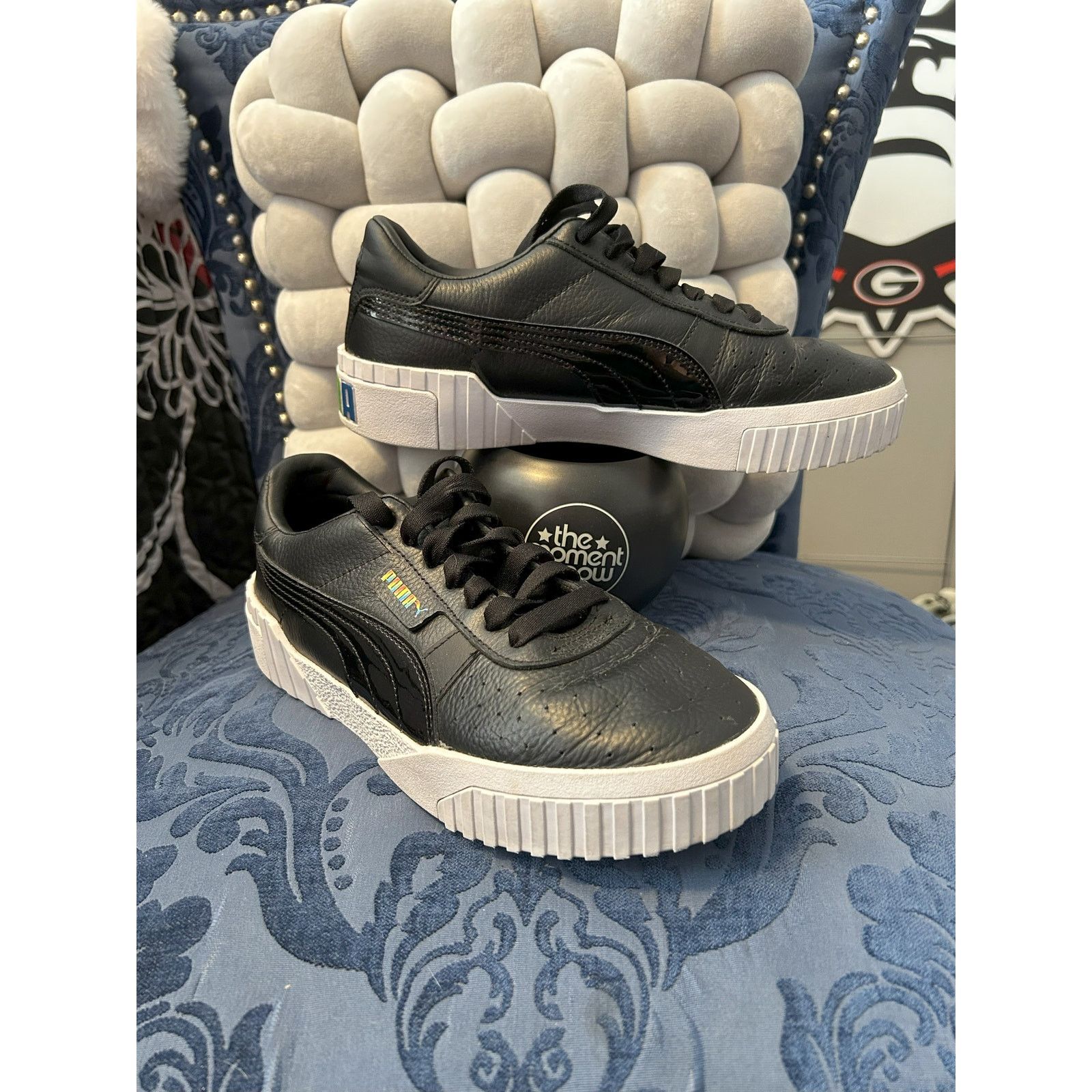 Black Puma Pride Leather Sneakers Size 8.5/EU39