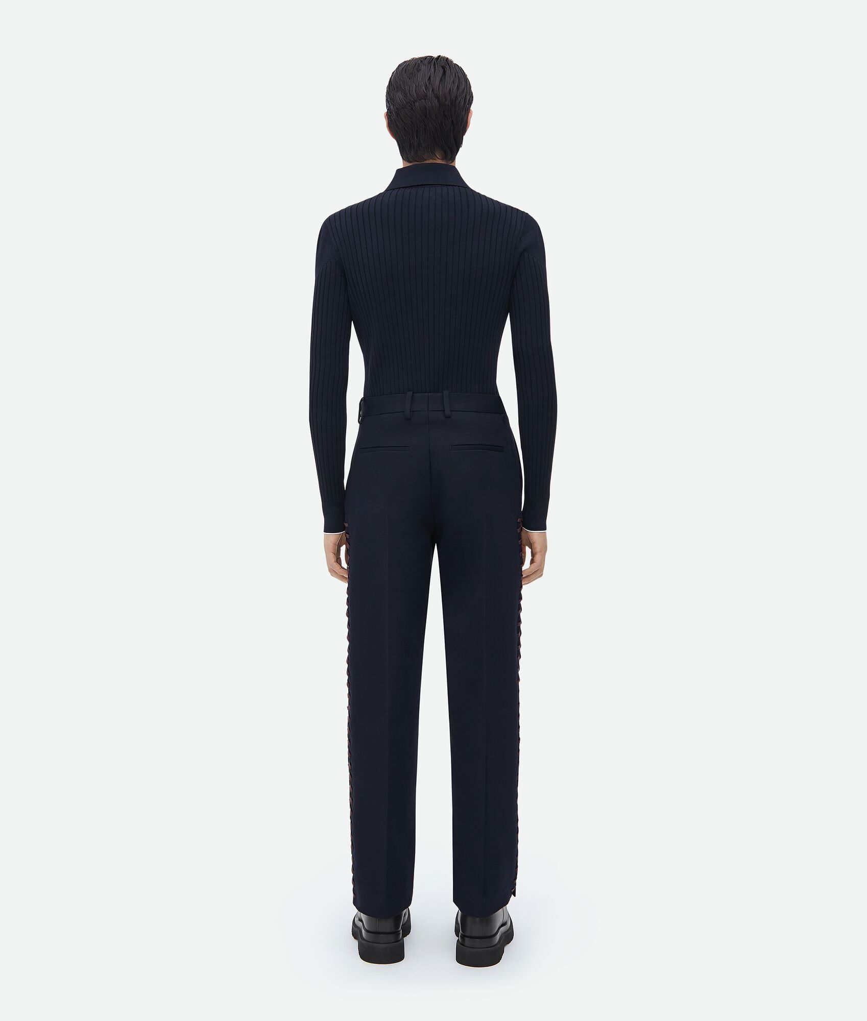 Bottega Veneta o1loc1c0125 729196 Cotton Canvas Lace-Up Pant in Space Size US 34 / EU 50 - 3 Thumbnail