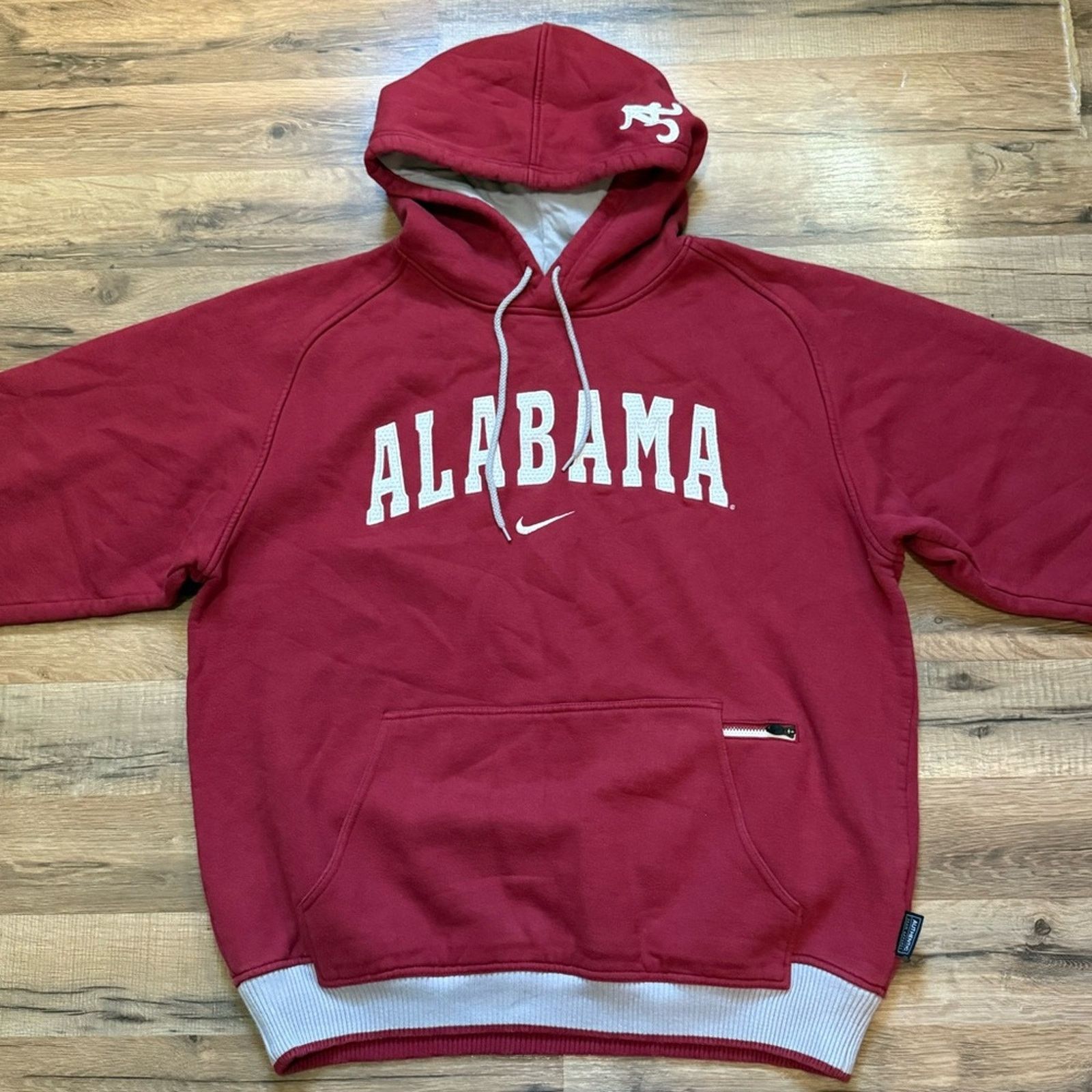 Nike 90s Nike Team Alabama Crimson Tide Center Swoosh Hoodie Size US L / EU 52-54 / 3 - 2 Thumbnail