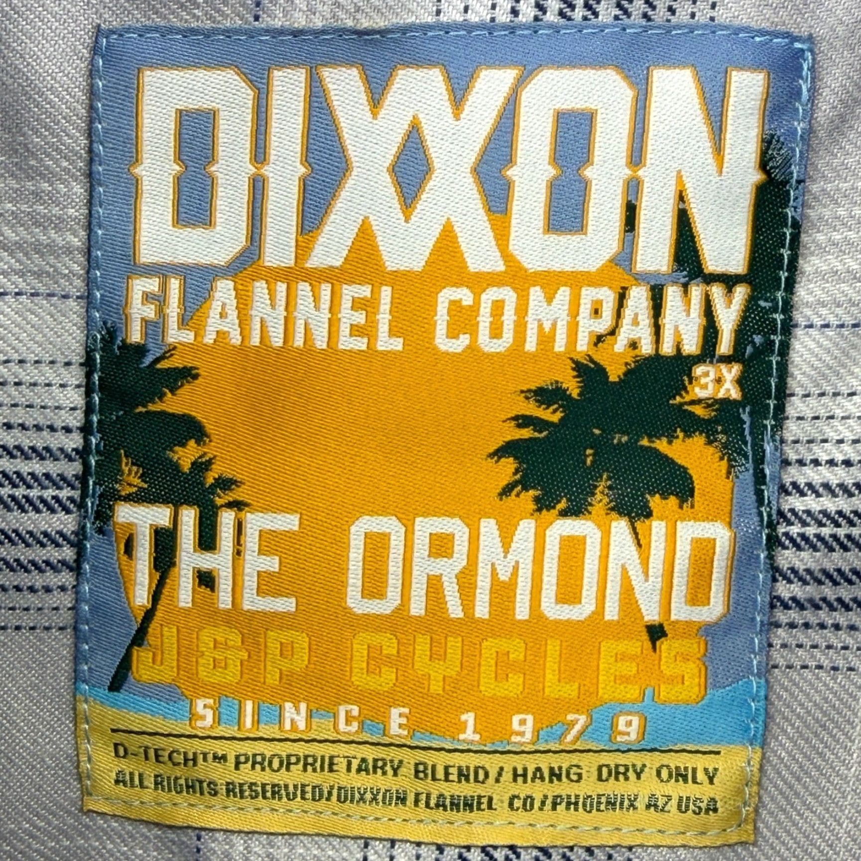 Vintage Dixxon Flannel The Ormond J&P Cycles Plaid Shirt Mens 3XL Grey White Blue D-Tech Size US XXL / EU 58 / 5 - 6 Thumbnail