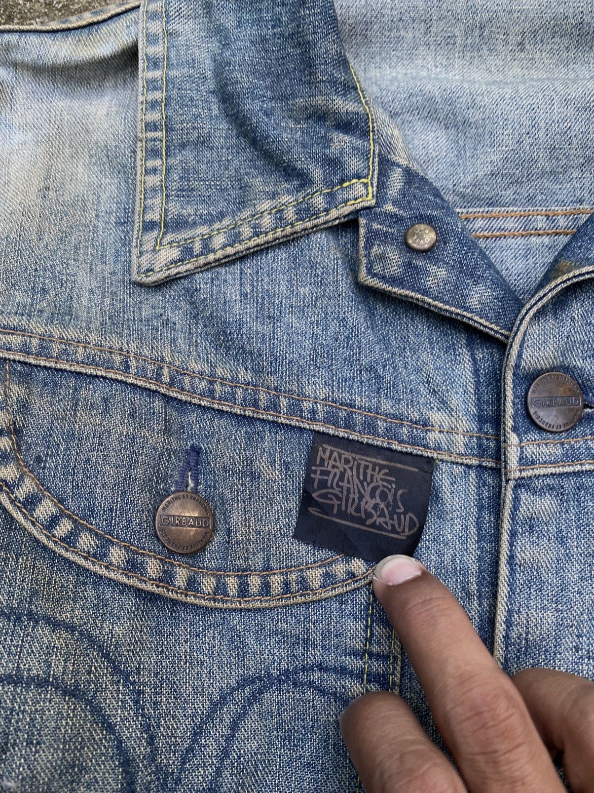 Marithe + Francois Girbaud SUN FADED MFG MARITHE FRANCOIS GIRBAUD DENIM JACKET Size US S / EU 44-46 / 1 - 4 Thumbnail