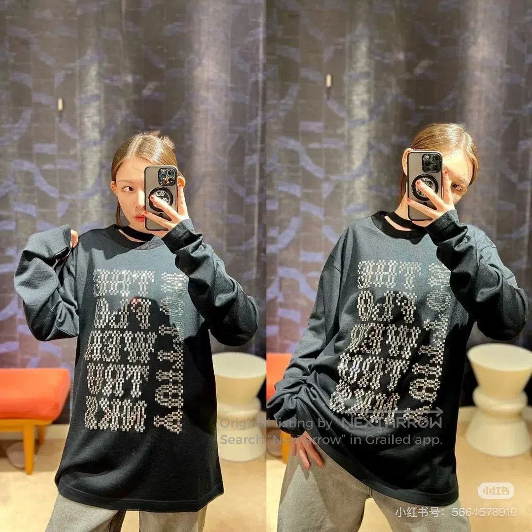 Louis Vuitton LV Rhinestone Letter Round Neck Sweater. Size US XL / EU 56 / 4 - 4 Thumbnail