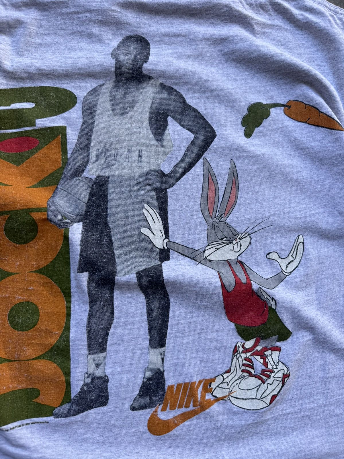 Nike × Vintage Vintage 1991 Space Jam Michael Jordan Graphic Sports Tee Size US M / EU 48-50 / 2 - 7 Thumbnail