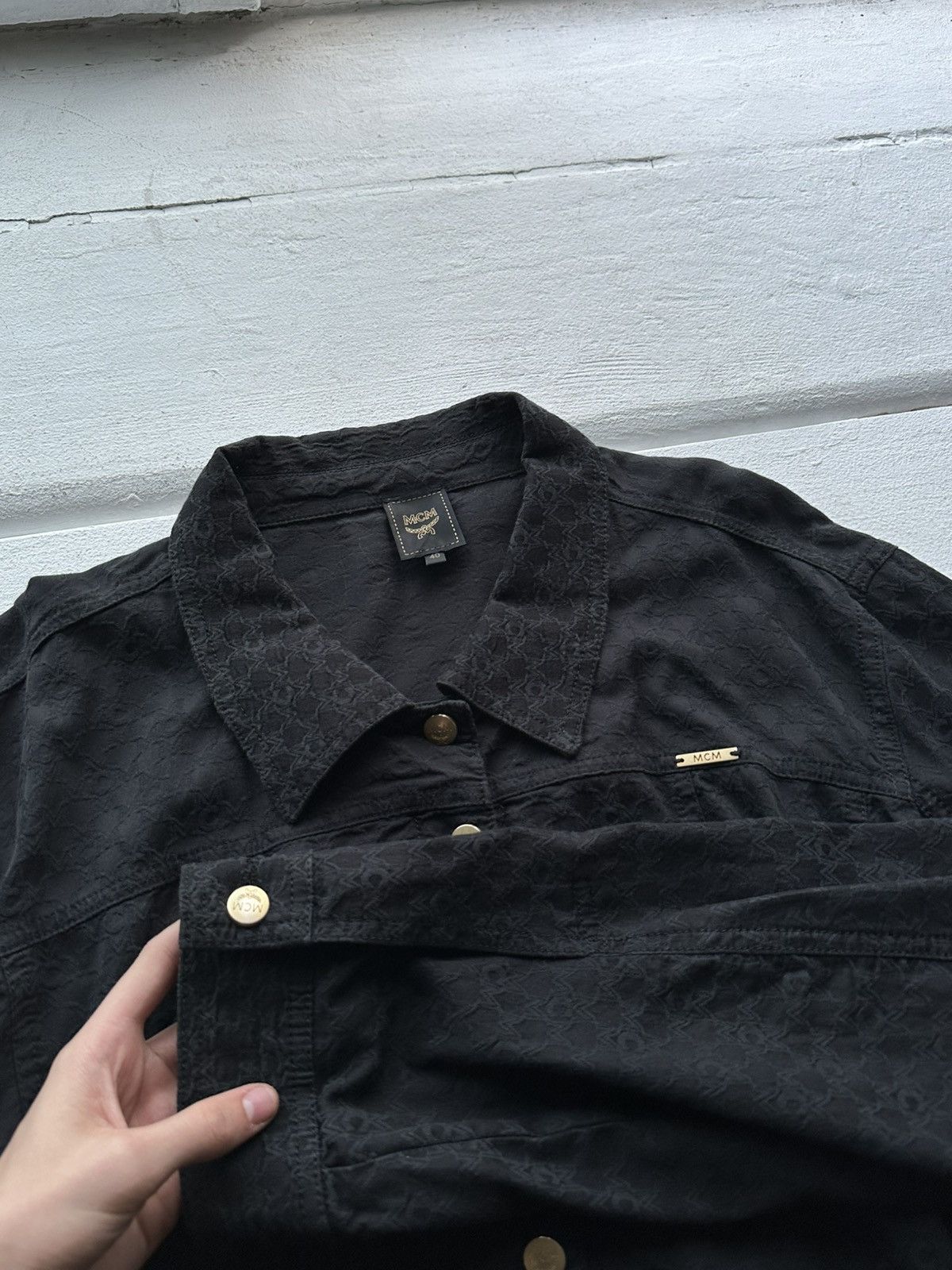 MCM 🚨 MCM MONOGRAM BUTTON UP HEAVY SHIRT/JACKET GOLD GRAIL Size M / US 6-8 / IT 42-44 - 9 Thumbnail