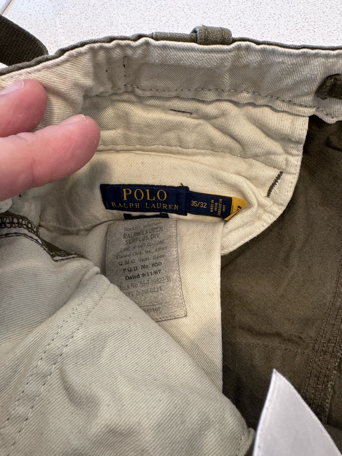 Polo Ralph Lauren Polo Ralph Lauren Olive Green/Drab Cargo Pants Size US 35 - 6 Thumbnail