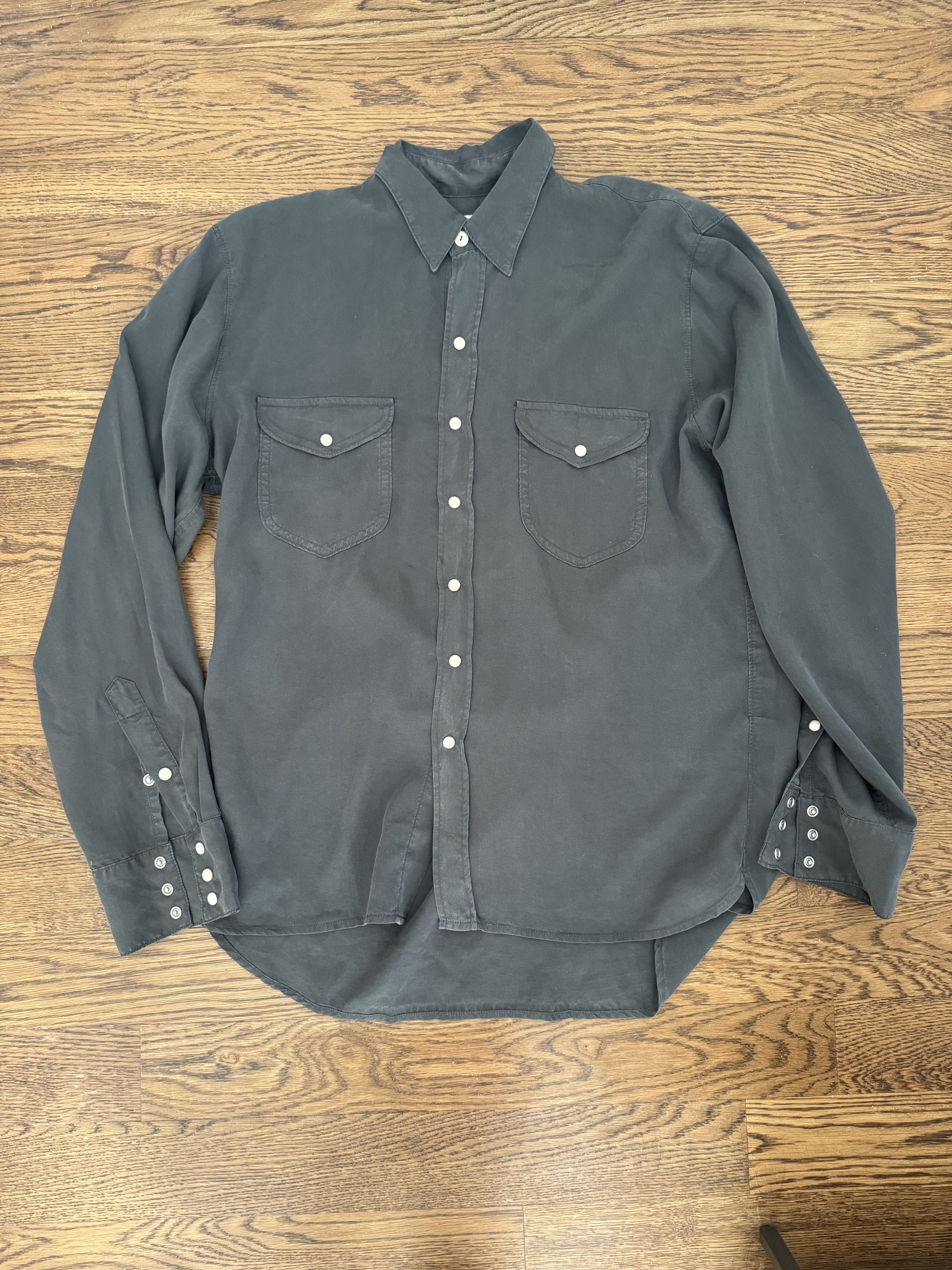 WYTHE Wythe Tencel Gabardine Pearlsnap Shirt | Grailed WYTHE Wythe Tencel Gabardine Pearlsnap Shirt | Grailed